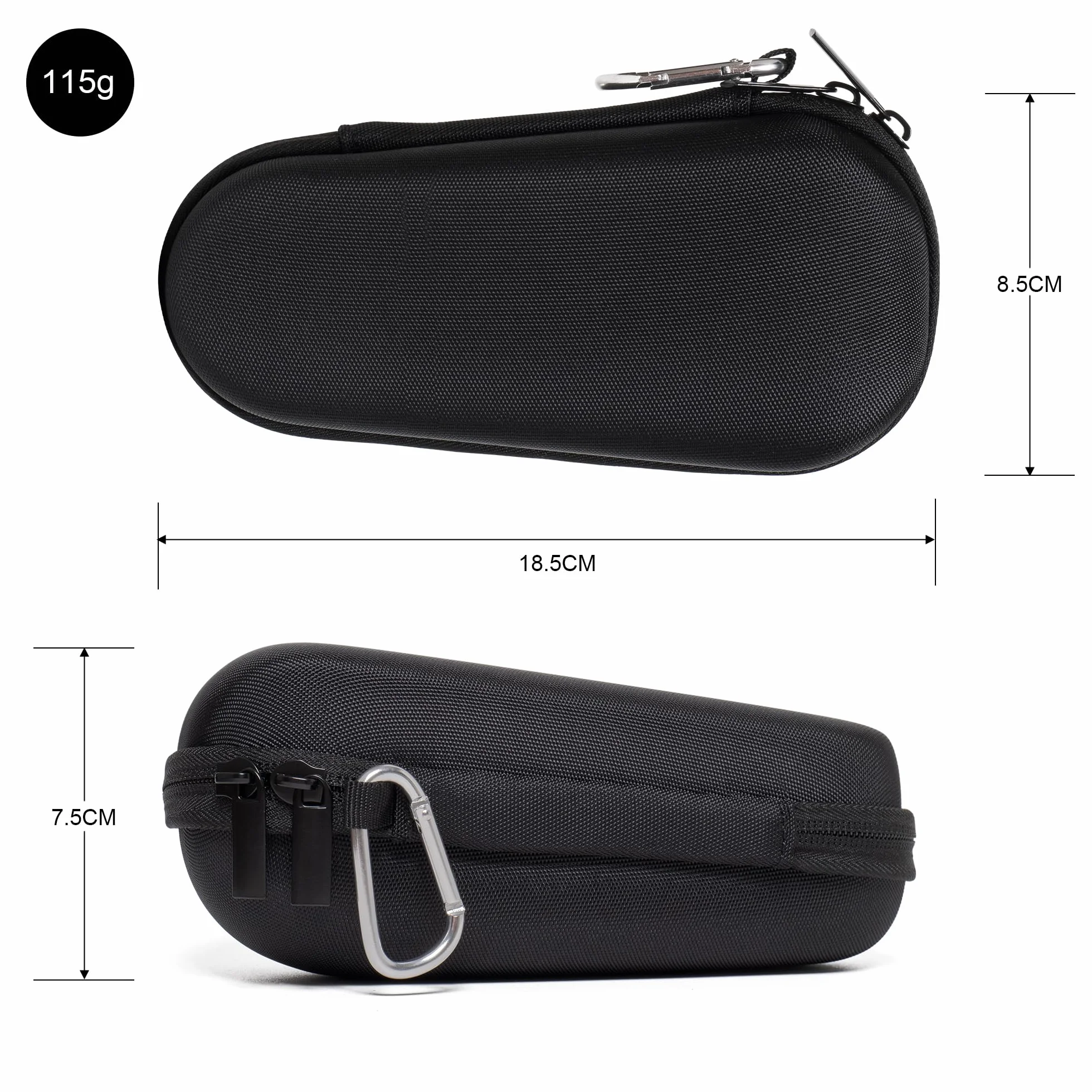 Custodia da Viaggio per Rasoio Elettrico Braun Serie 3, Serie 5, Serie 6, Serie 7, Serie 8, Serie 9, Nero