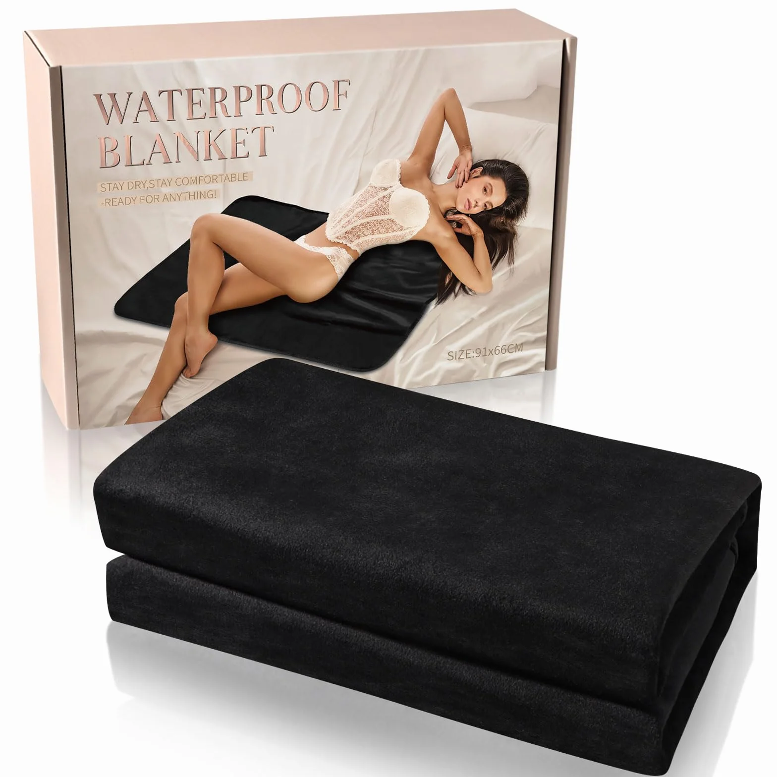 Love Blanket Coperta Impermeabile 3 Strati Tappetino Sessuale Morbido Antimacchia Reversibile Anti-Perdita Lavabile 91 x 66 cm
