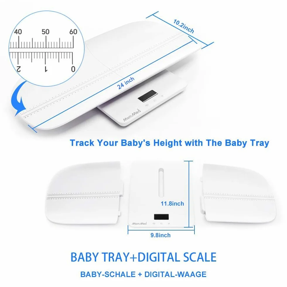 Bilancia digitale per bambini 50 g - 100 kg con inserto rimovibile
