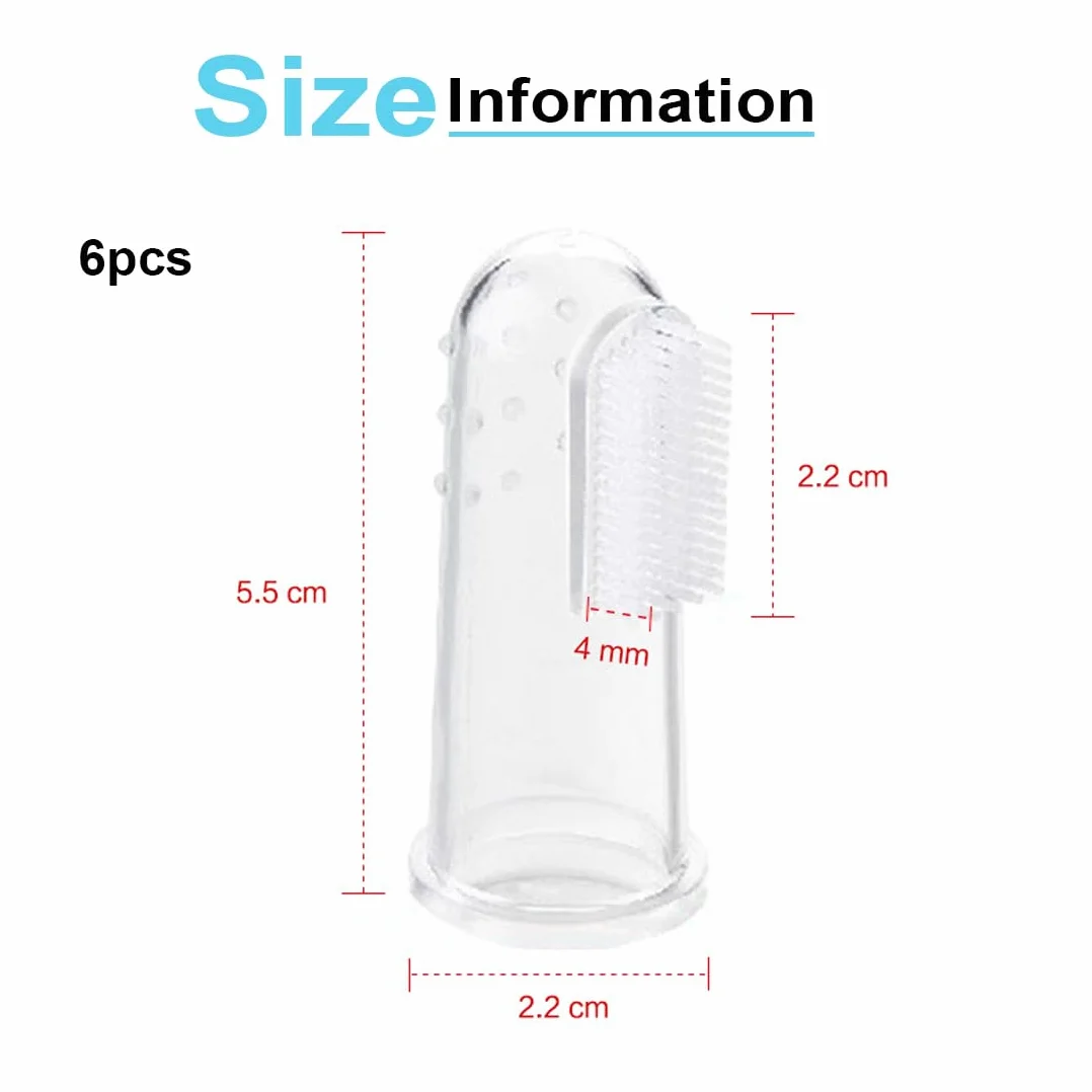6 pz Multicolore Spazzolino Denti Bambino Silicone Con Scatola Spazzolino Dito Bambino Per