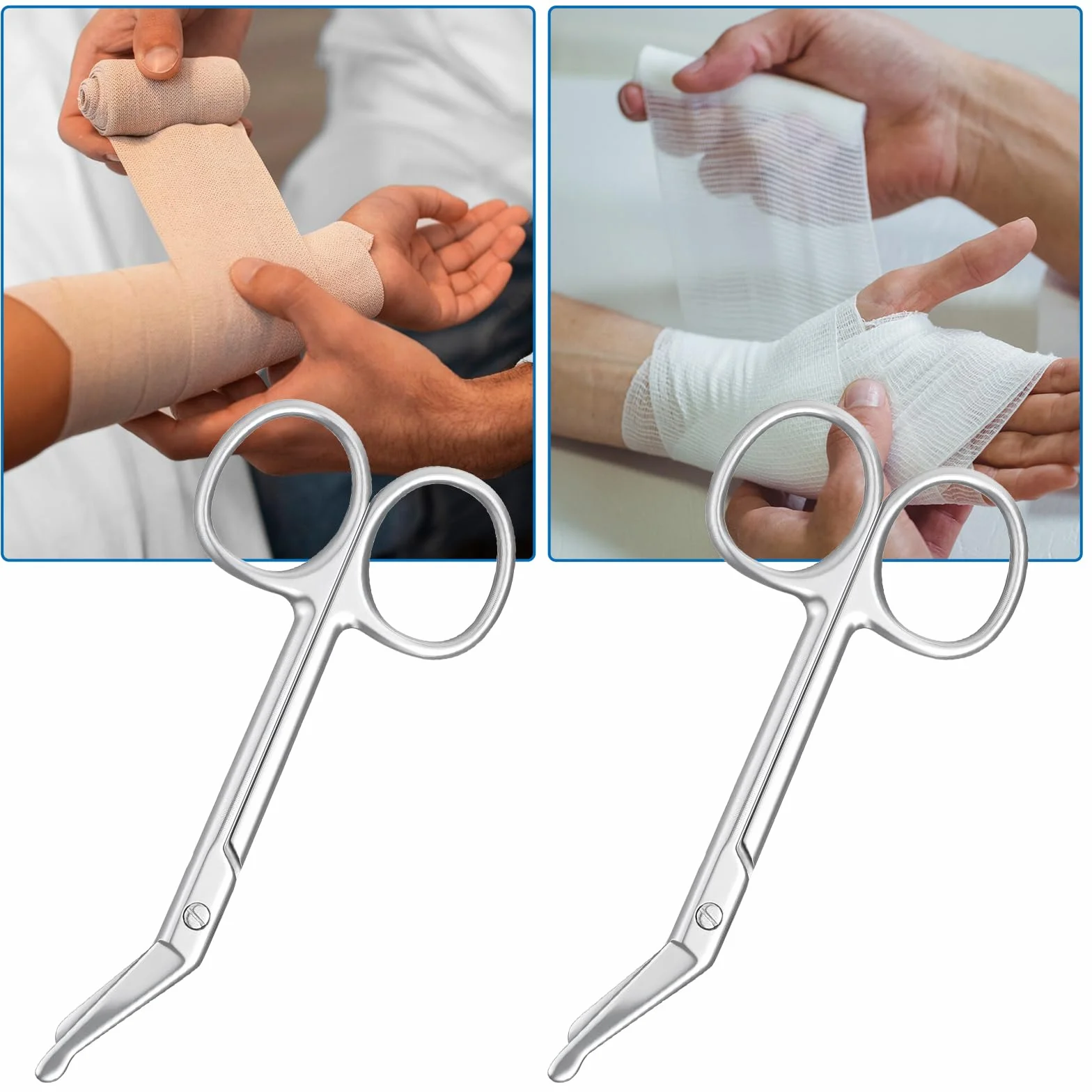 Forbici per stomia in acciaio inox curve 11,1 x 5,1 cm argento