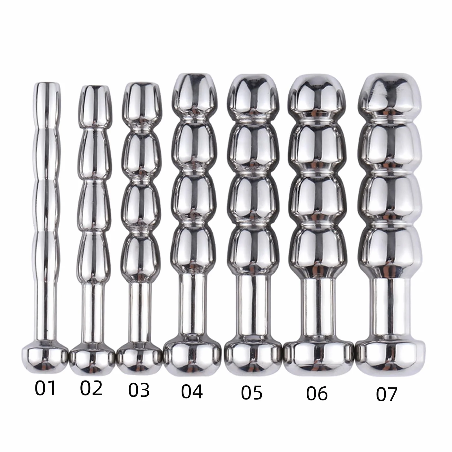 Barre per dilatazione a forma di occhio di cavallo, in acciaio inox, varie misure, F04 (set da 7)