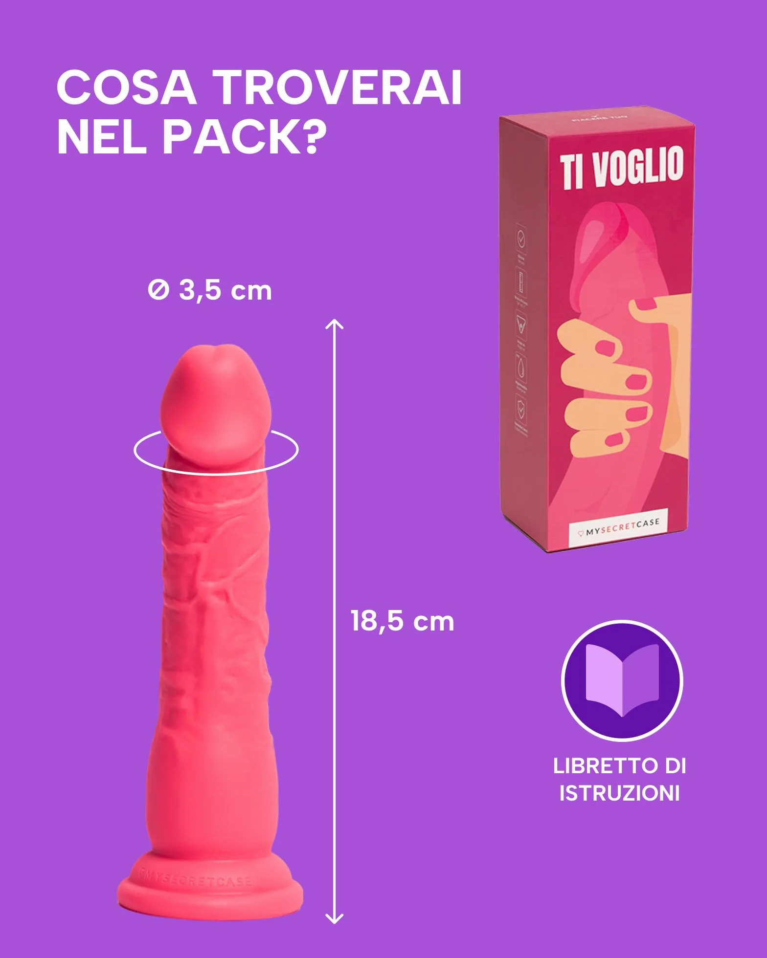 MySecretCase Fallo Realistico 19cm Sexytoysys Donna Squirting Dildo Realistico Dildo con Ventosa Potente Ideale per Strapon Anale e Piacere Hands-Free Pene di Gomma Morbido Versatili per Tutti