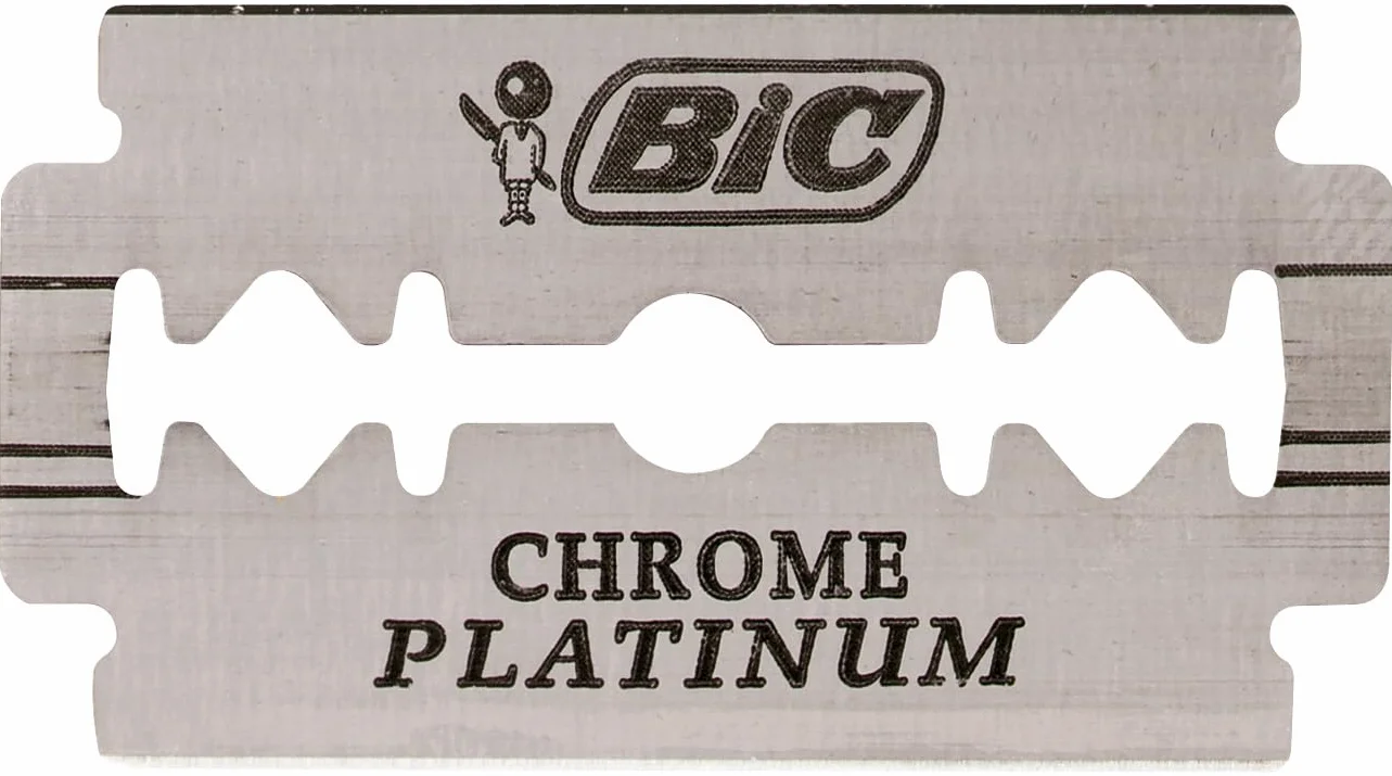 BIC Chrome Platinum lame monouso singole a doppio bordo, rasoi di sicurezza - 5 confezioni da 20 pezzi