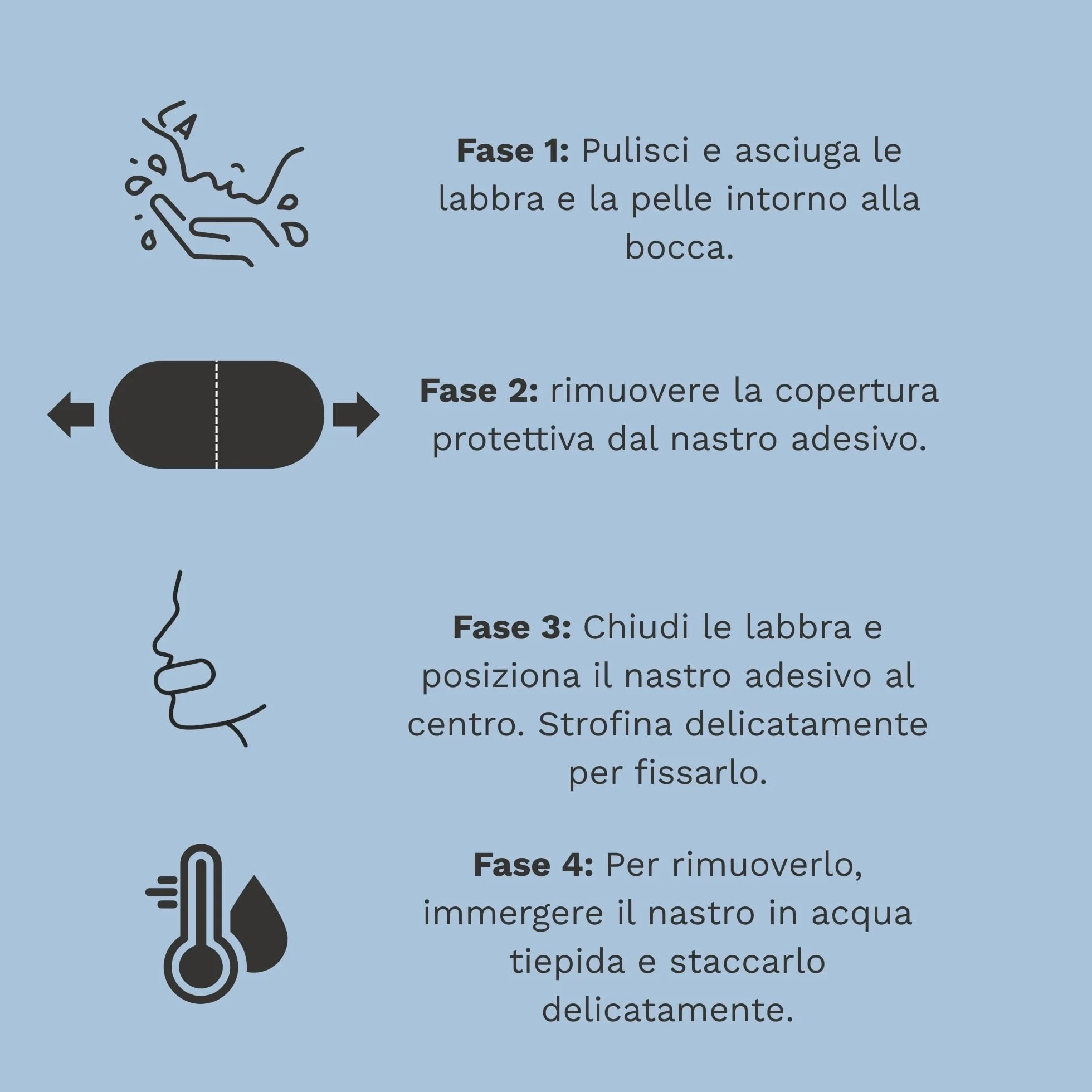 Mouth Tape for Sleeping, Confezione da 60 Nero, Antirussamento Uomo Donna, Cerotti Bocca per Dormire