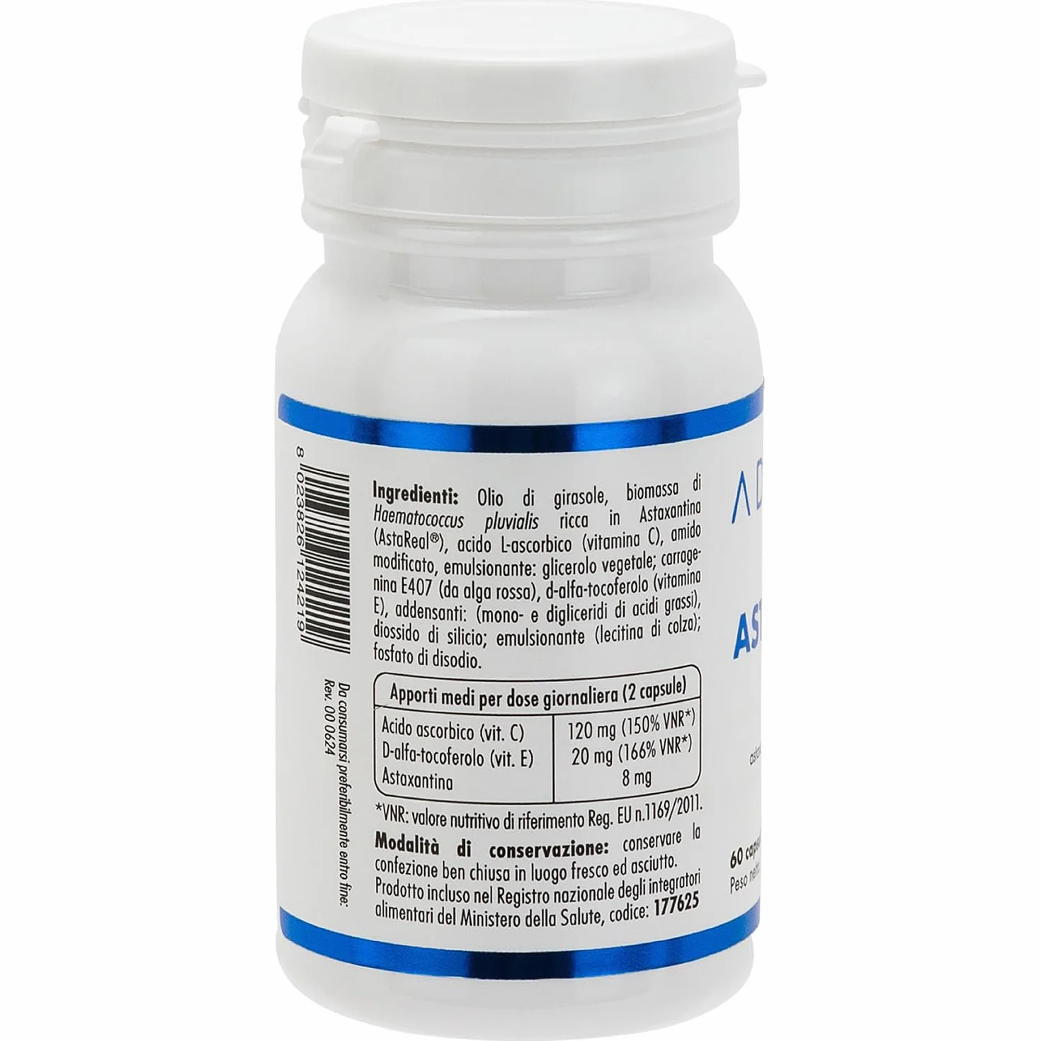 Astaxantina SoftGel Integratore Alimentare Antiossidante 60 Capsule Vegetali con Vitamina C e Vitamina E