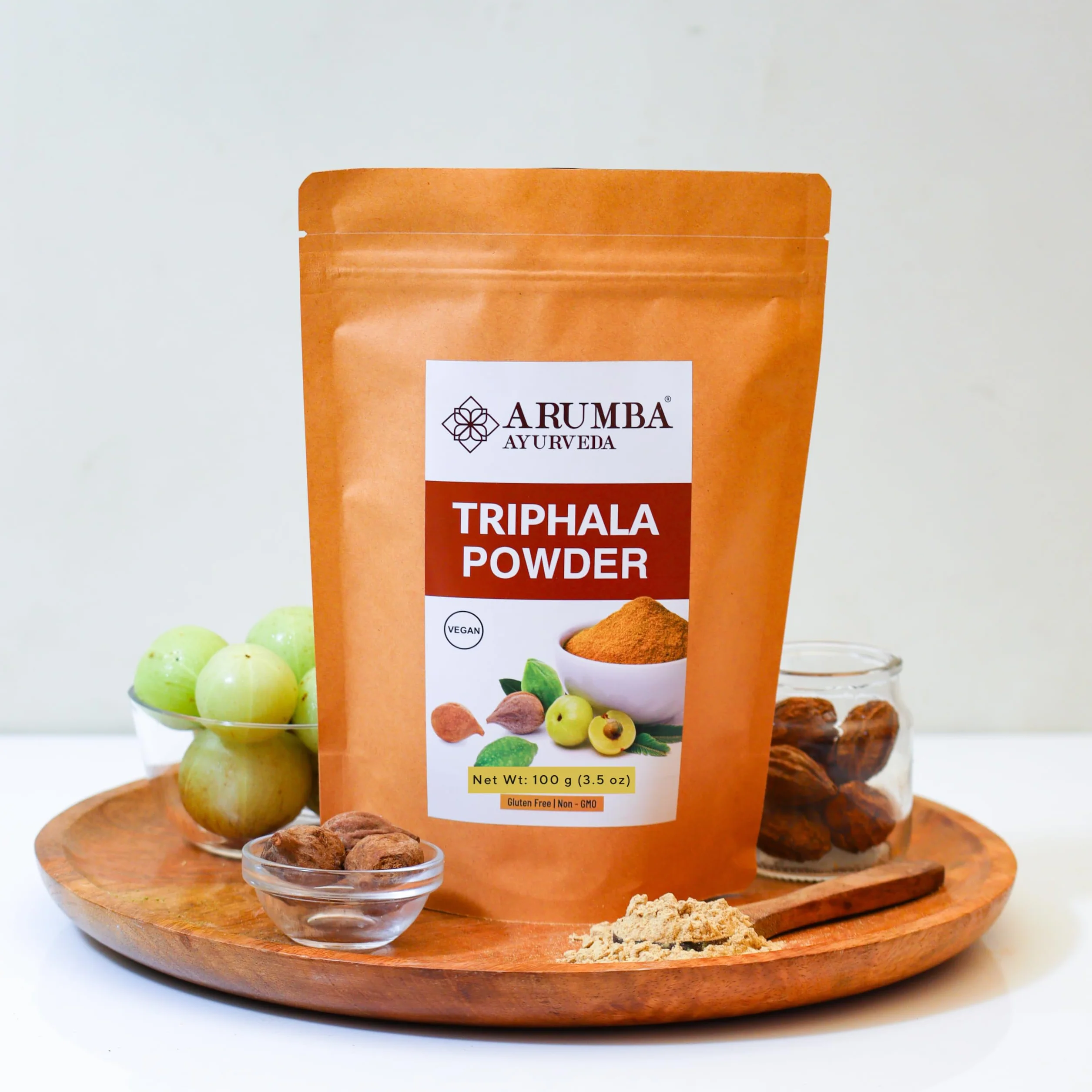 Triphala - Polvere da 100 g per alleviare la stitichezza, Haritaki, Bibhitaki, Amla, Cleanse Vitamina C, Digestione