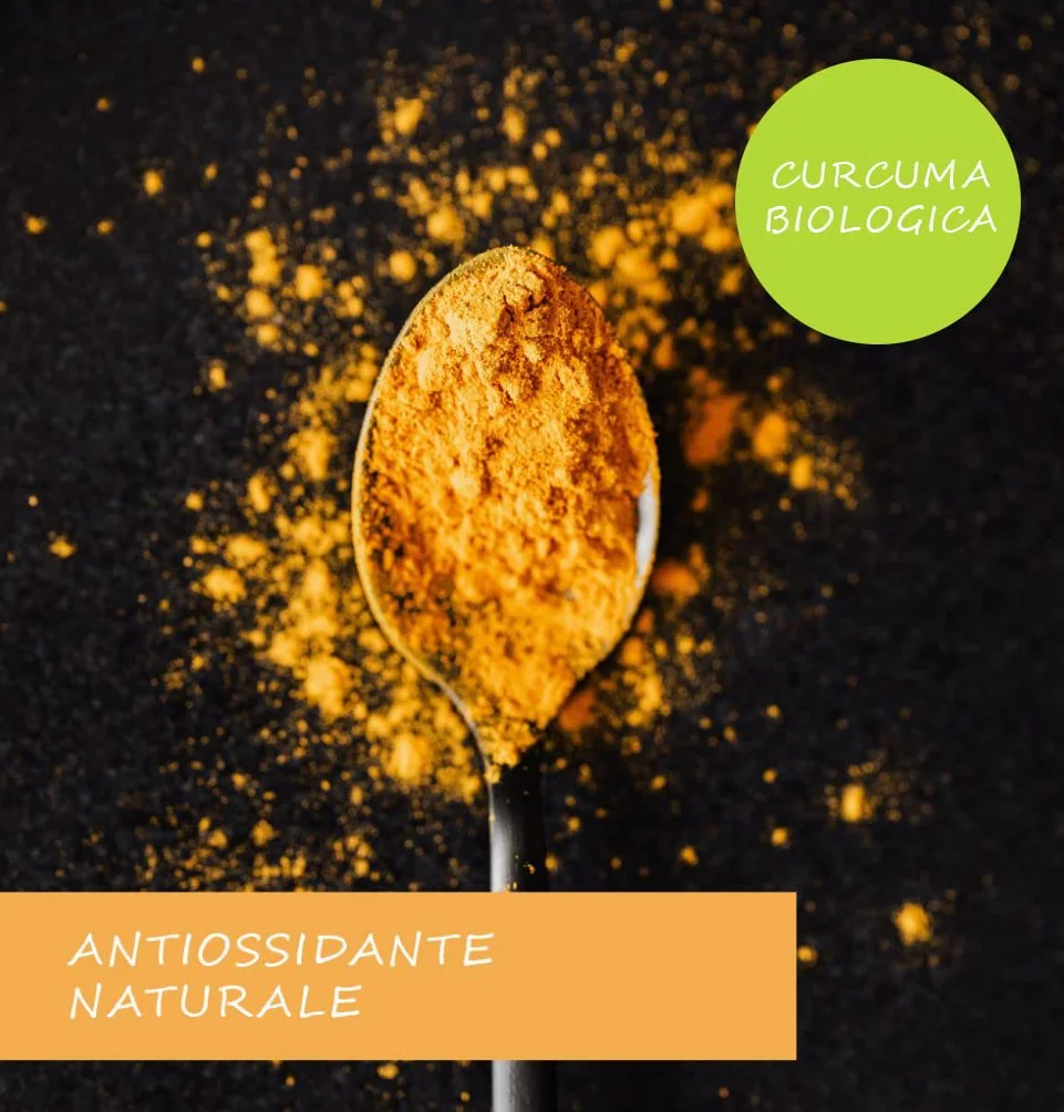 CURCUMA E CURCUMINA 95% + Zenzero Limone Piperina e Vitamina C 130 Capsule Vegan Antinfiammatorio Antiossidante
