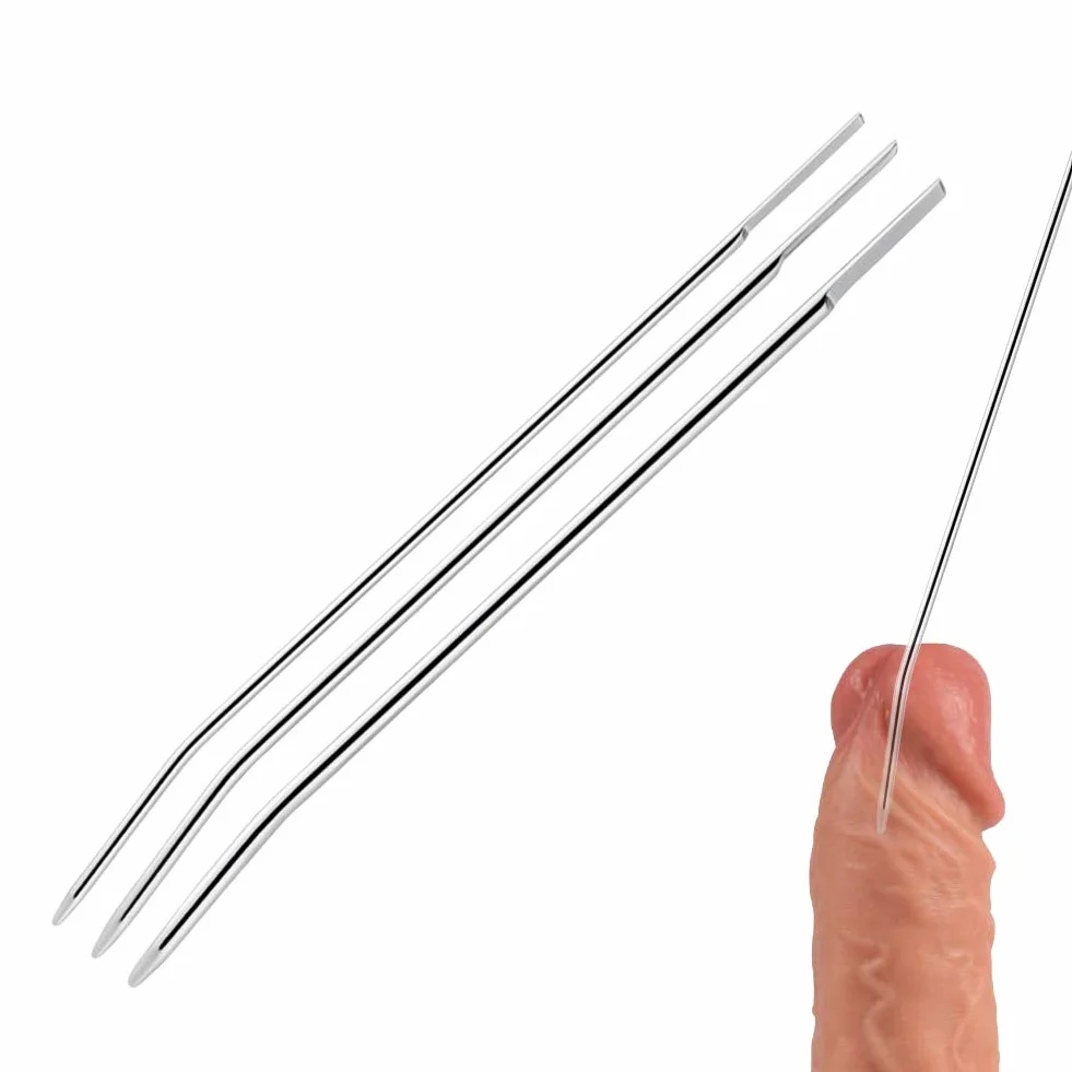 Roluck 3 pezzi sonde uretrali dilatatore pene in metallo acciaio inossidabile giocattoli sessuali (S)