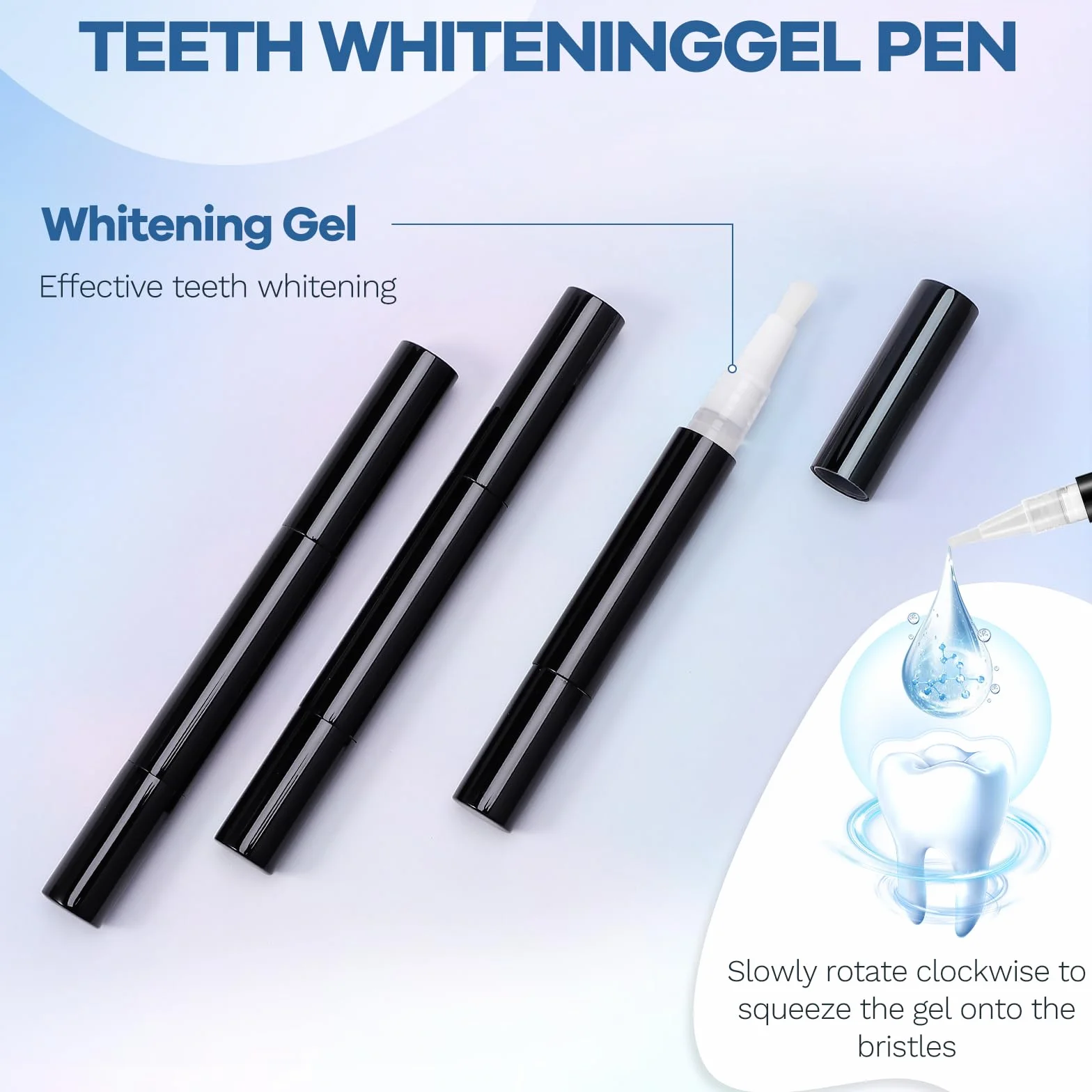 Profesjonalny Kit Sbiancante Denti LED z 3 Gel, Magnetyczne Ładowanie, Usuwanie Plam