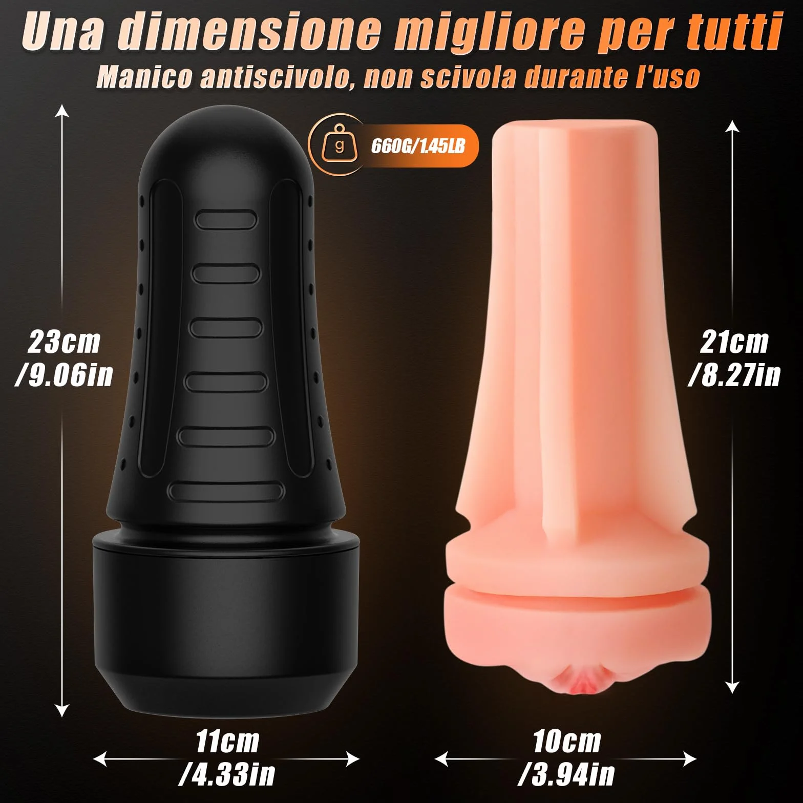 VIJISA Masturbatore Uomo Realista XXL – Sex Toy Morbido con Texture 3D e Rilievi Interni