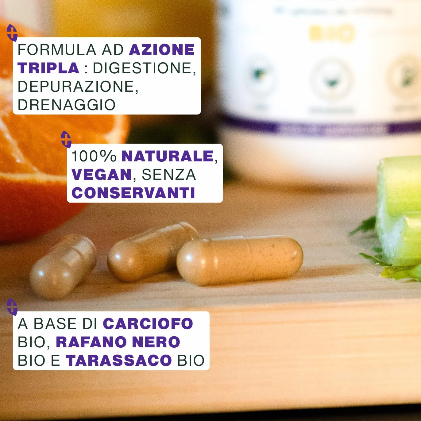 Detox Fegato BIO 90 capsule vegane Integratore Depurativo Carciofo Ravanello Nero Tarassaco