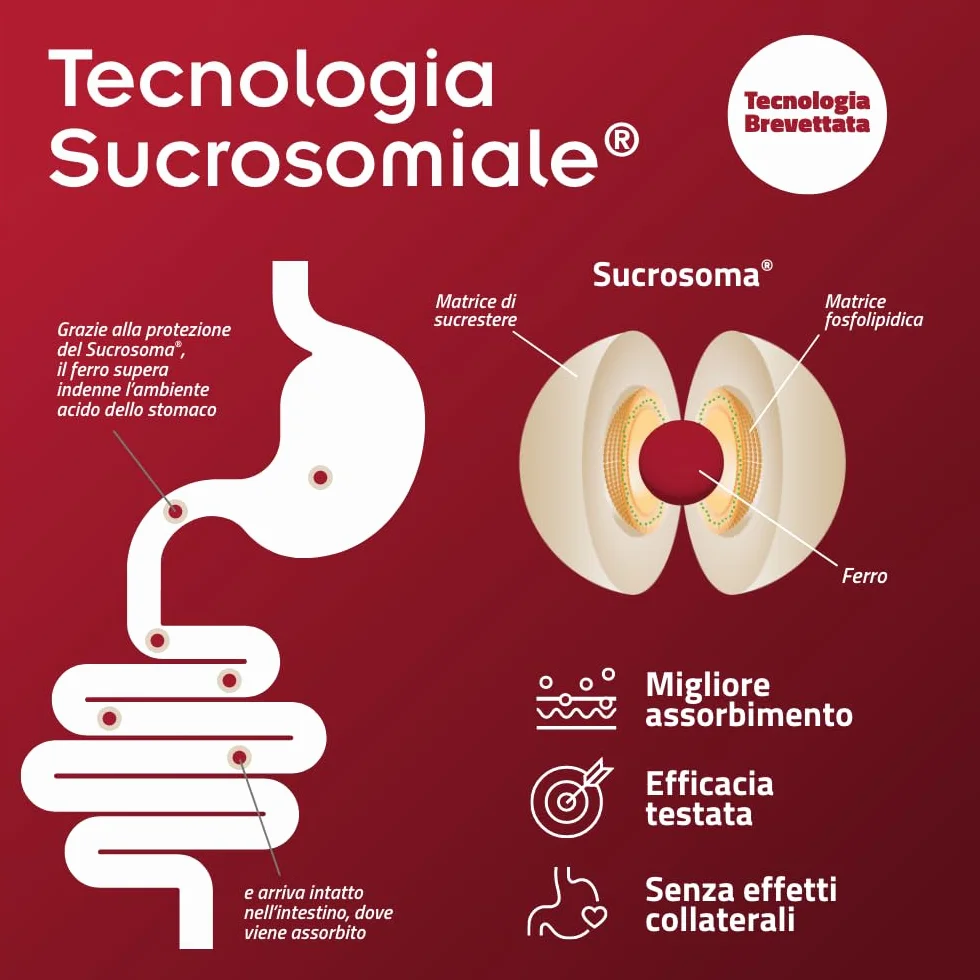 SiderAL® Forte Integratore alimentare a base di Ferro Sucrosomiale®, No Gusto metallico, Alta Tolerabilità, Alto assorbimento, No Glutine, No lattosio, 20 Capsule, Pharmanutra