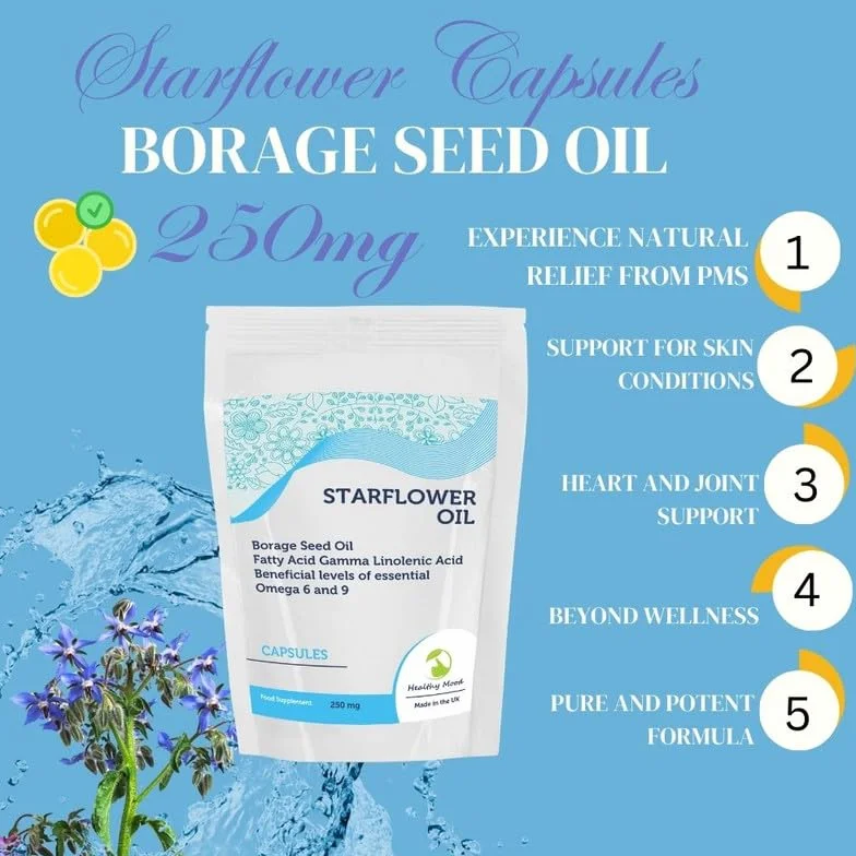 STARFLOWER Capsule Softgel Olio di Semi di Borragine 250 mg Acido Gamma-Linolenico