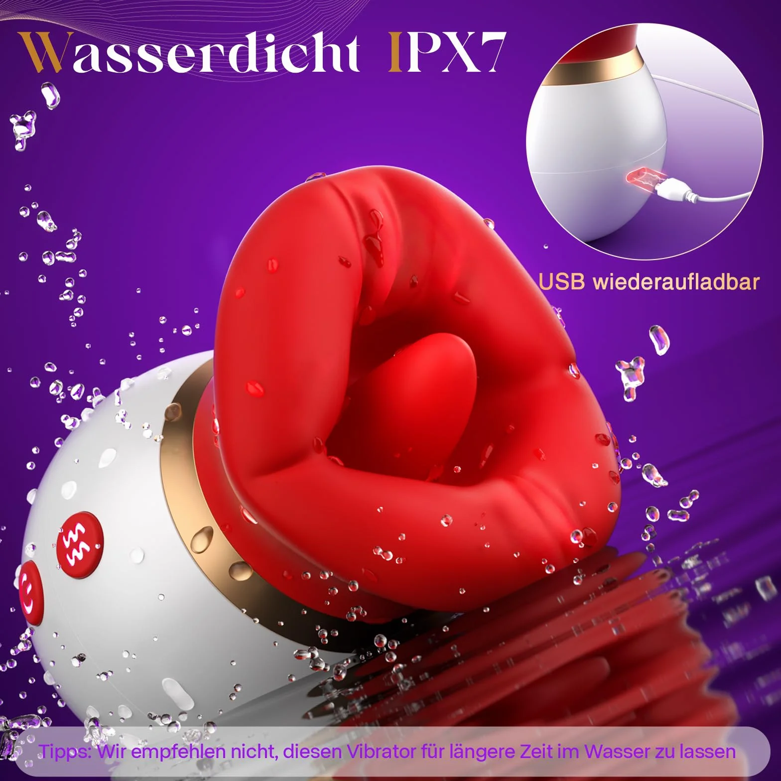 Vibratoreper Donna Clotoride mit APP, Succhia Clotoride per donna Vibratore, Sexytoysys donna Vibratori Stimolatore Femminile Rotazione a 360 gradi con modalità 3x10 Vibratore Donna Sex Toys