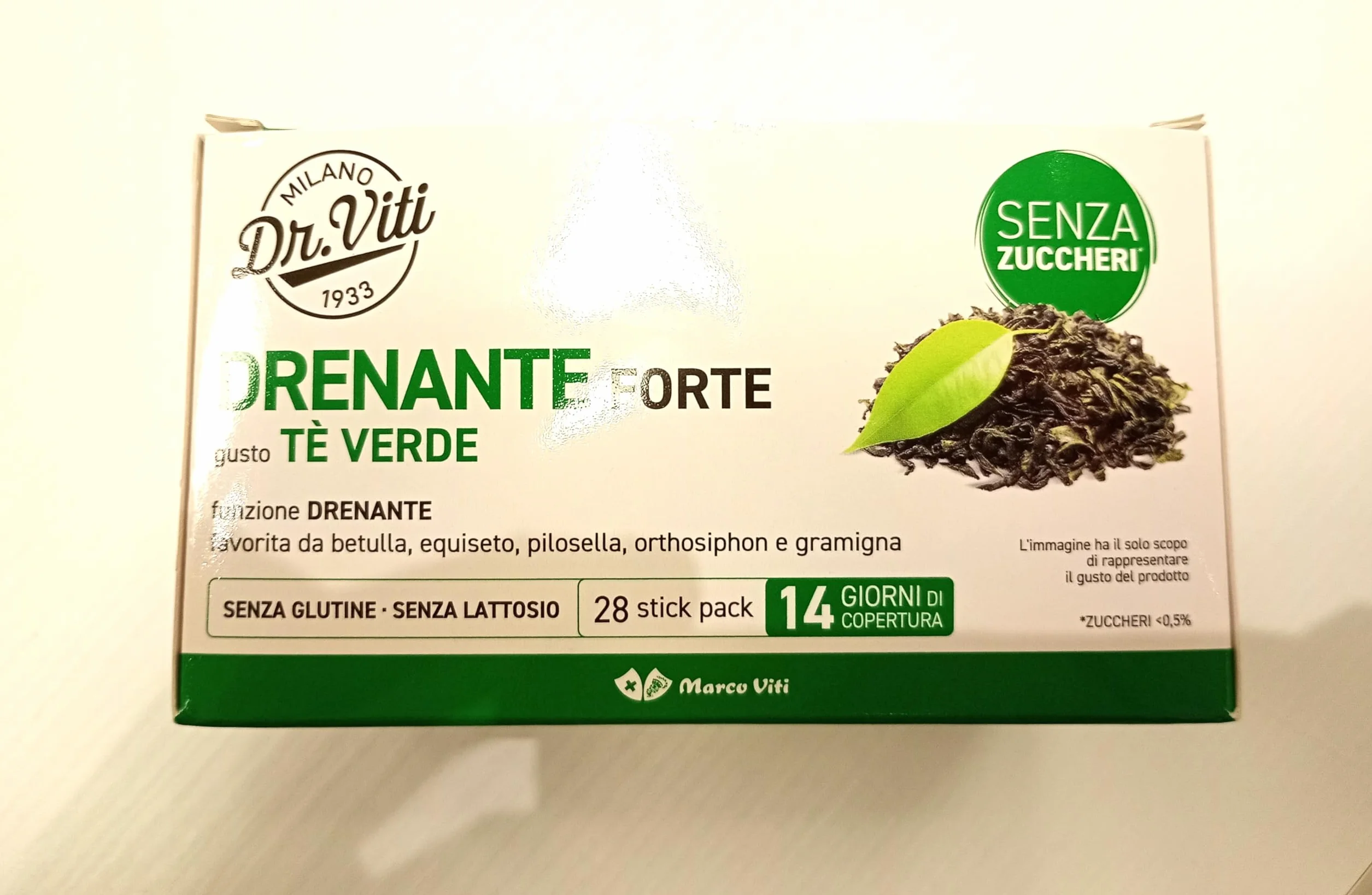 Dr. Viti DRENANTE FORTE TÈ VERDE 28 Stick Pack