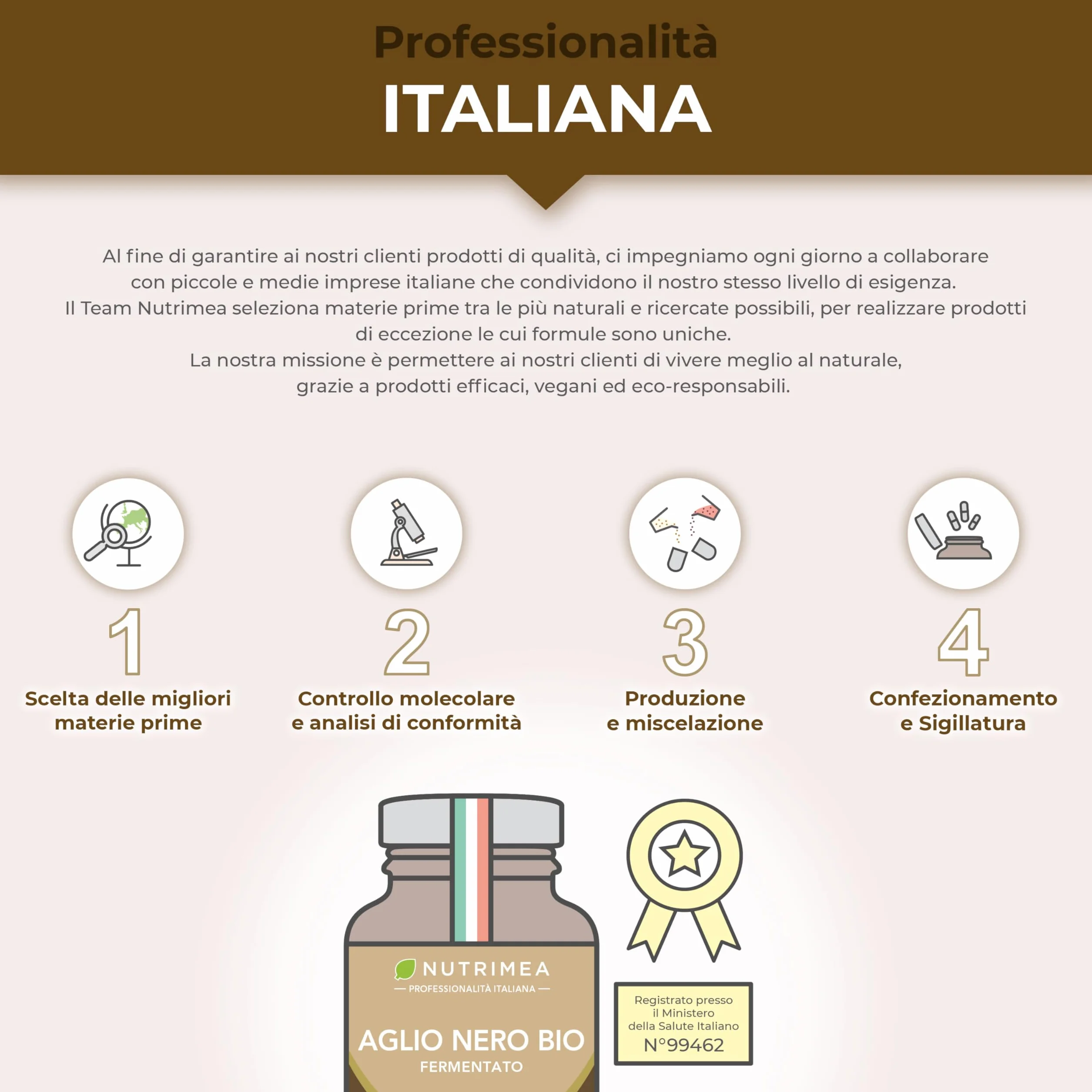 Aglio Nero Fermentato Biologico | Integratore Alimentare | 250 mg | Supporta la Circolazione | Antiossidante Naturale | 90 Capsule | Nutrimea
