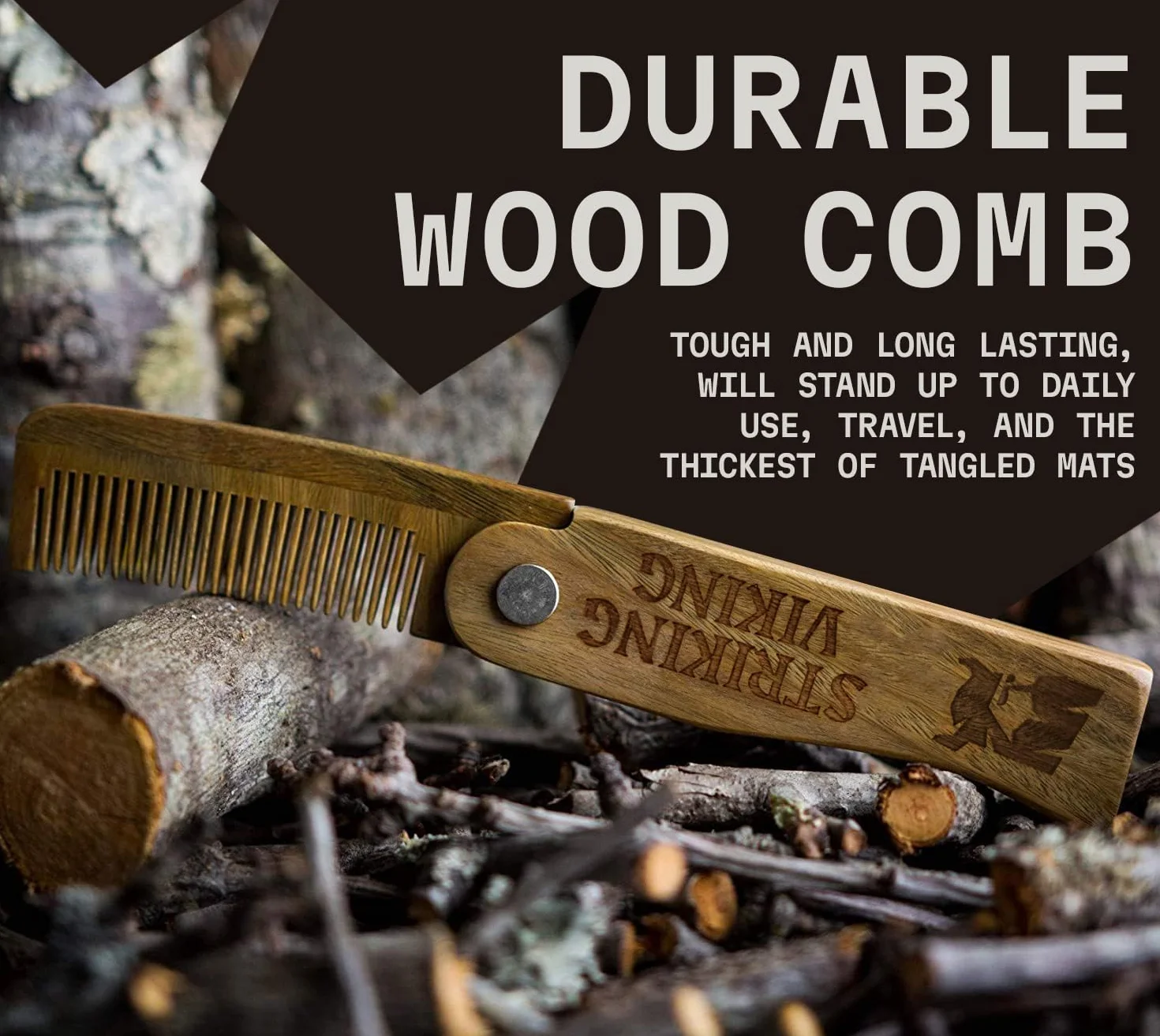 Striking Viking Legno Barba Comb & Case