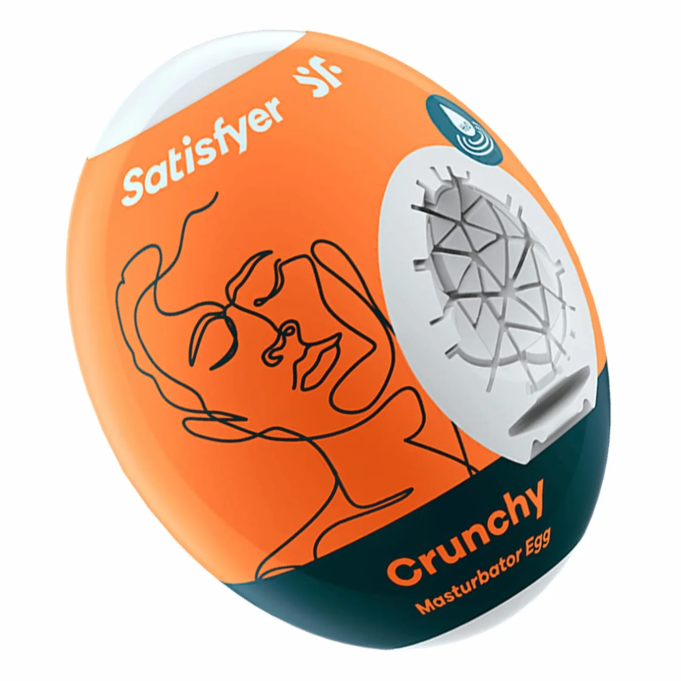 Satisfyer Masturbatore Egg | Sex Toys Masturbatore Uomo | Struttura flessibile modellata per il massimo piacere | Sensazione realistica | TPE | Non necessita di lubrificante | Sex Toy Crunchy