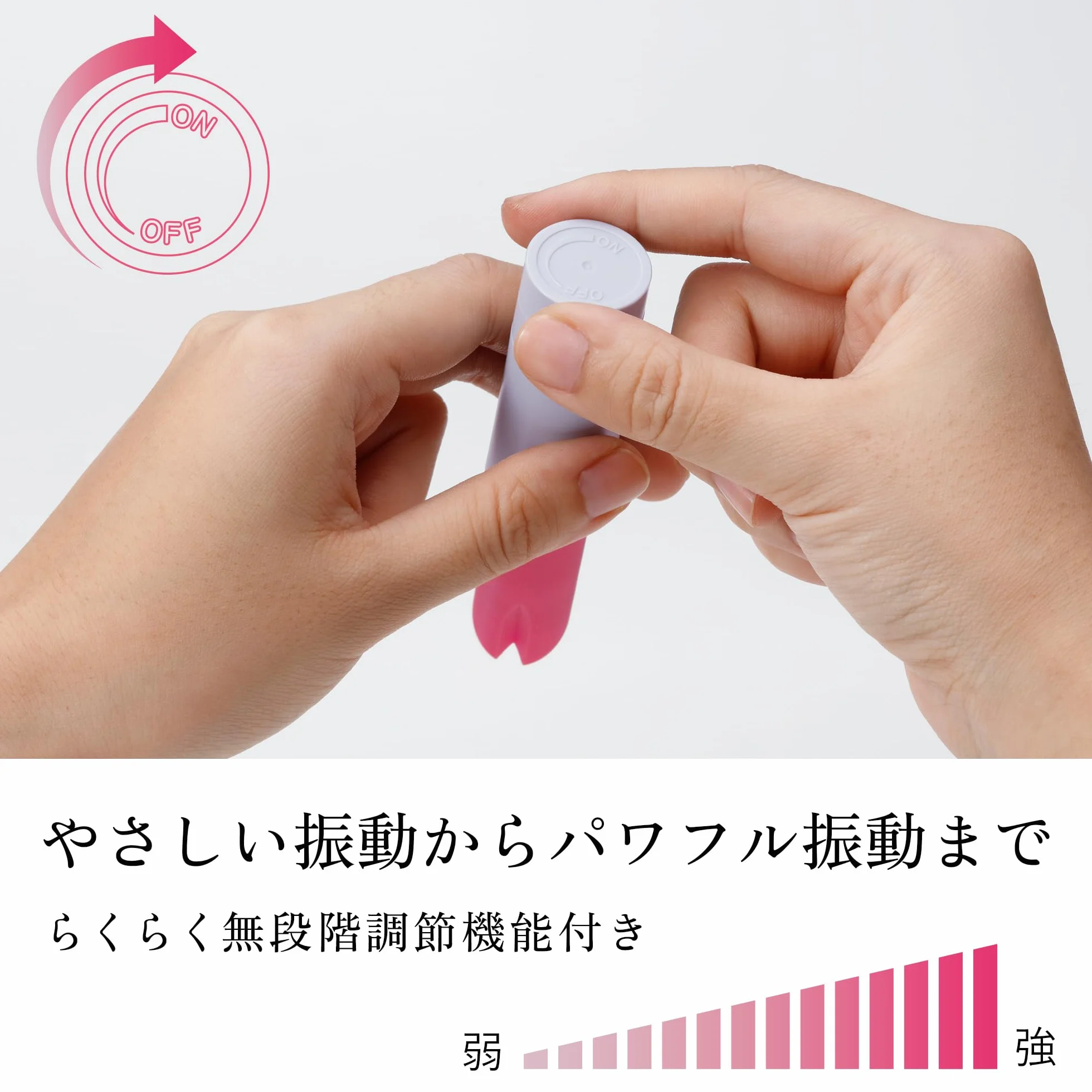 Vibratore iroha Lipstick - Pratico sex toy dal design a rossetto - Piccolo e compatto con forza di vibrazione personalizzabile - Set di vibratori con batteria AAA inclusa