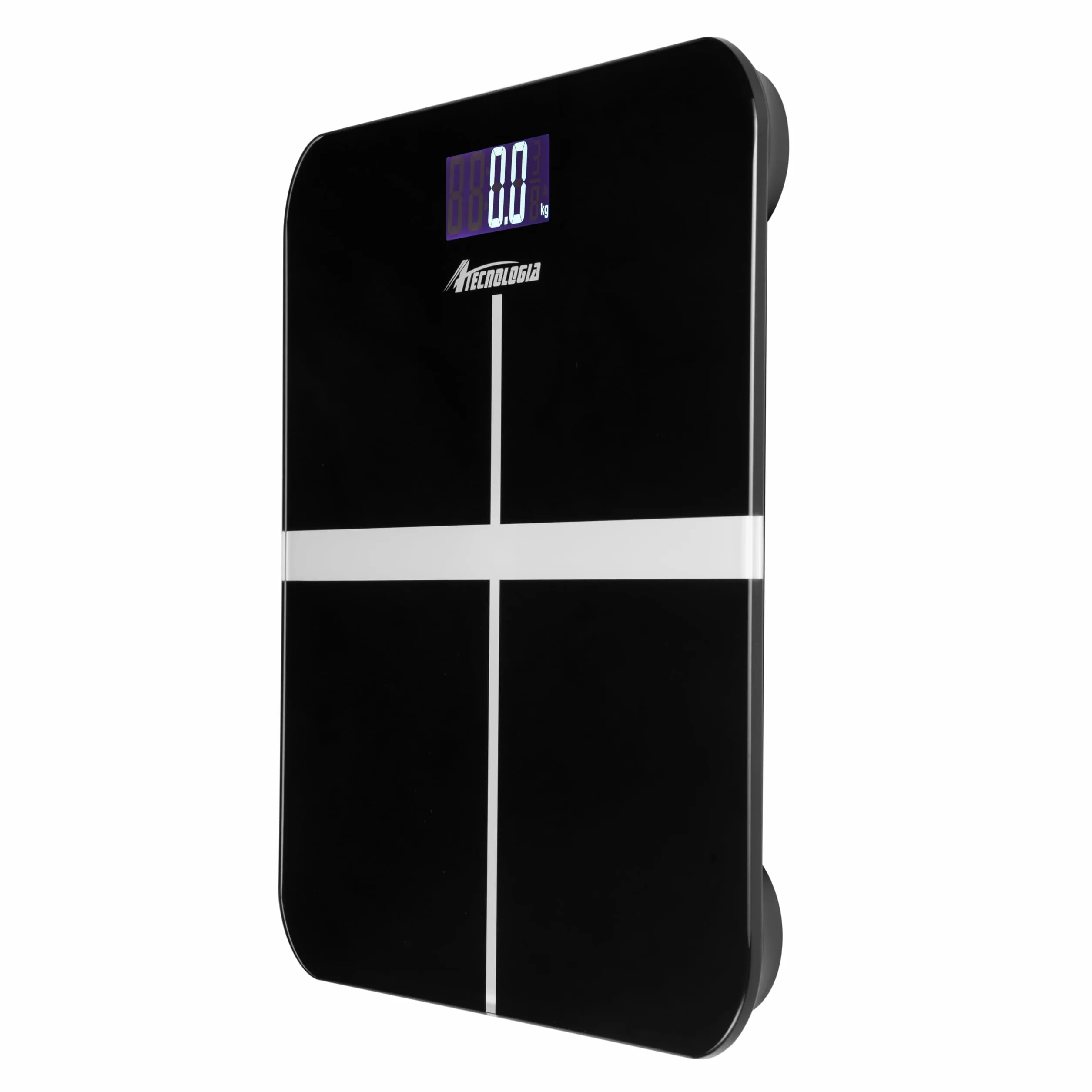 Bilancia Pesapersone Digitale Elettronica da Bagno, Alta Precisione Display a LED Retroilluminato, Step-On, Ultracompatto, Capacità 180kg, Nero