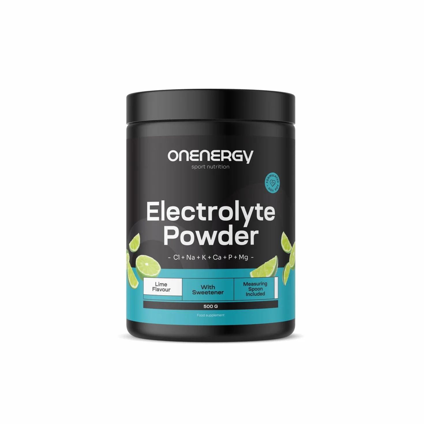 Elettroliti a Praga - Lime - 500 g - 142 dosi - Mix di 6 Minerali - Idratazione - Supporto Muscolare e Nervoso - Con Cucchiaio di Misura - Per Quasi 5 Mesi
