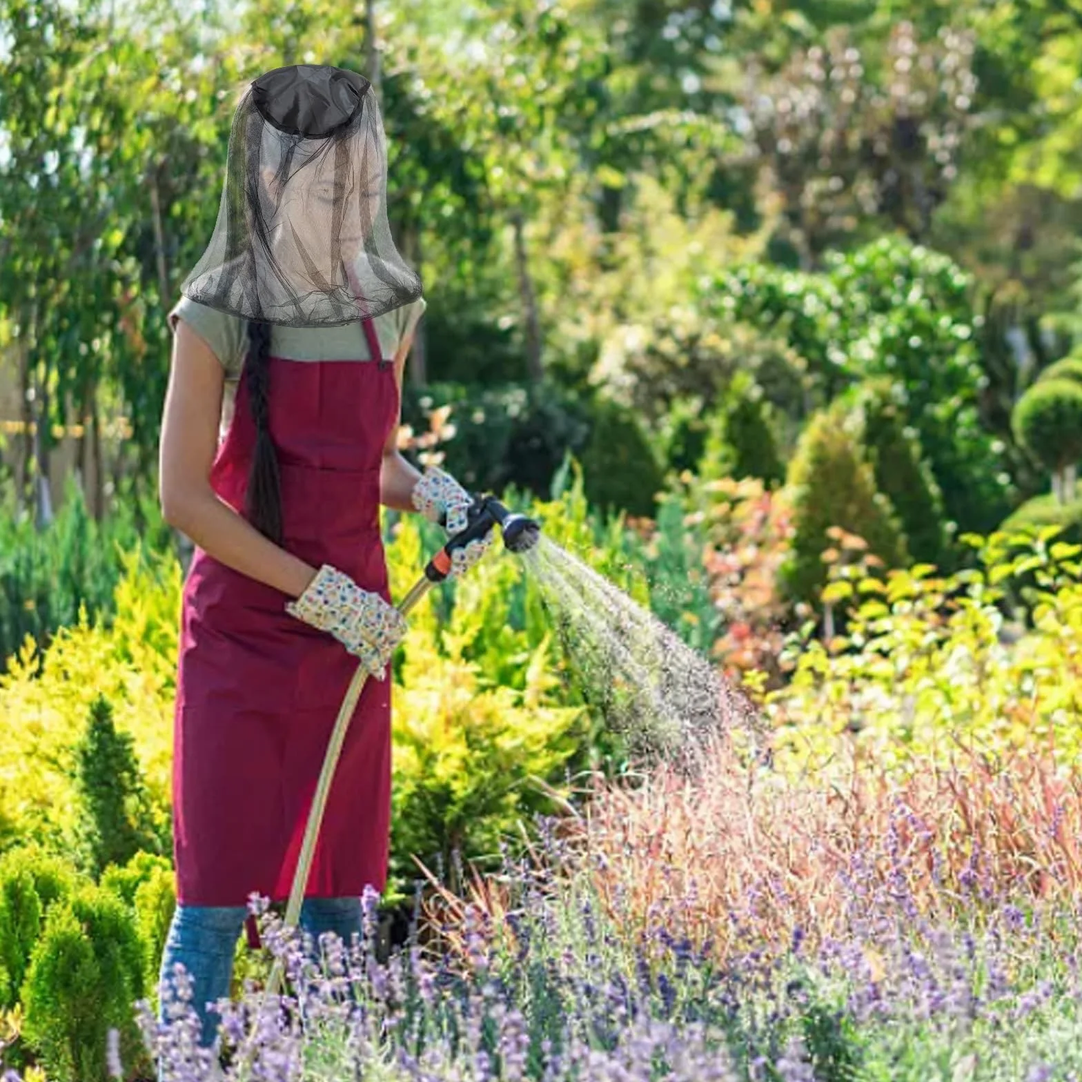 DALAETUS 6 Pezzi Zanzariera Cappello, Rete per Insetti a Maglia Fine, Antimalvagio per Outdoor, Pesca, Campeggio