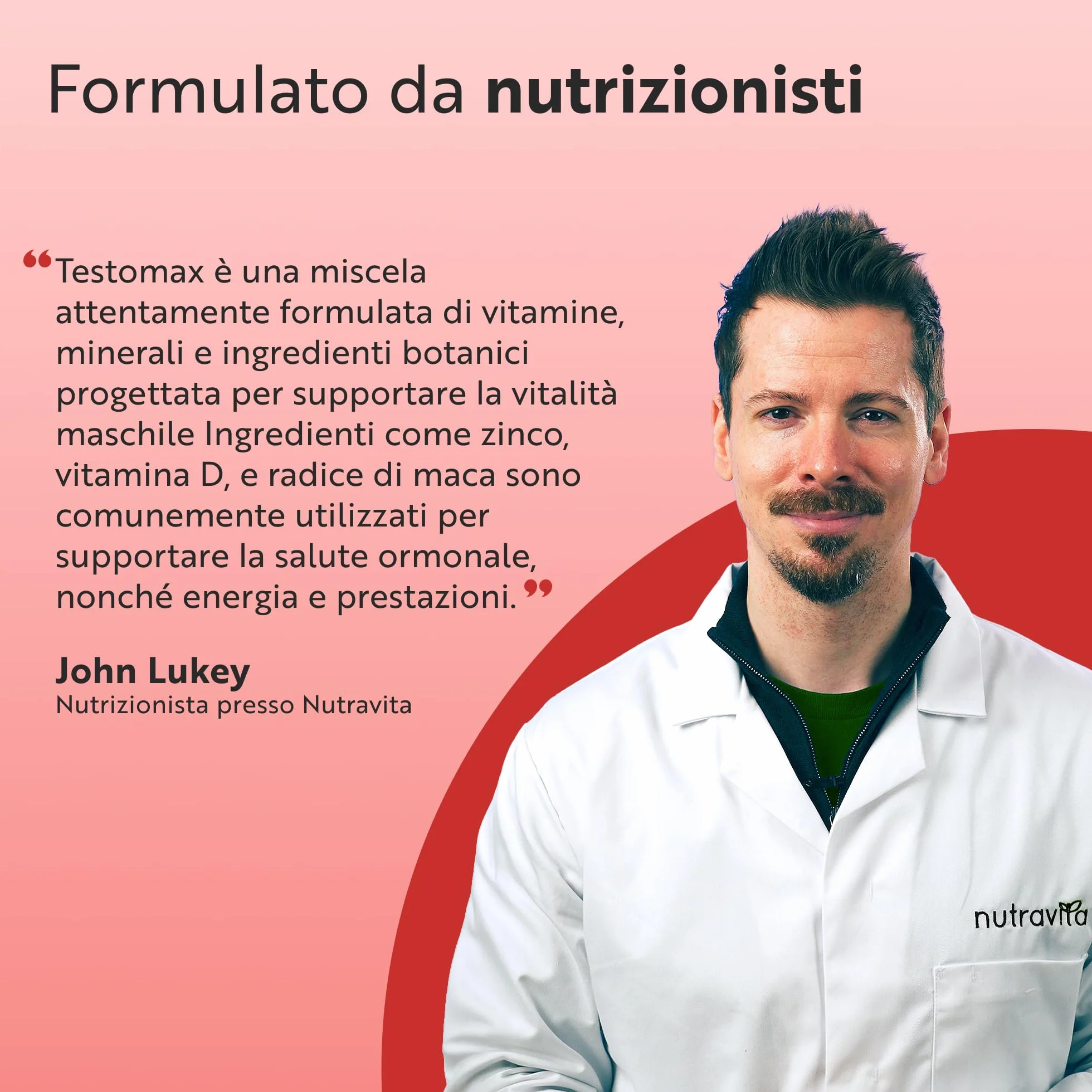 Nutravita Testomax™ 2.0-210 Capsule Vegane - 17 Principi Attivi Tra cui Ashwagandha KSM 66®, CoQ10, Zinco e Radice di Maca - Integratore al Testosterone Uomo - Testosterone Booster Uomo