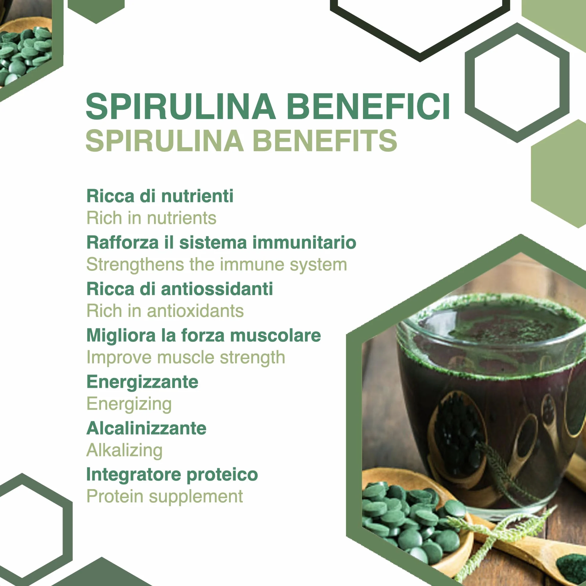 ERBOTECH Spirulina BIO Compresse 200g 800 Capsule Alga Biologica Pura Vegana