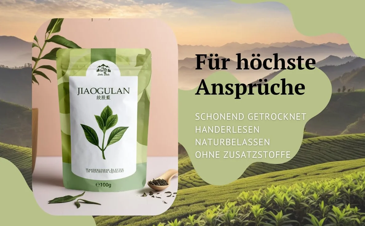 JIAOGULAN, 100 g, foglie senza steli, naturale e non trattata, qualità premium