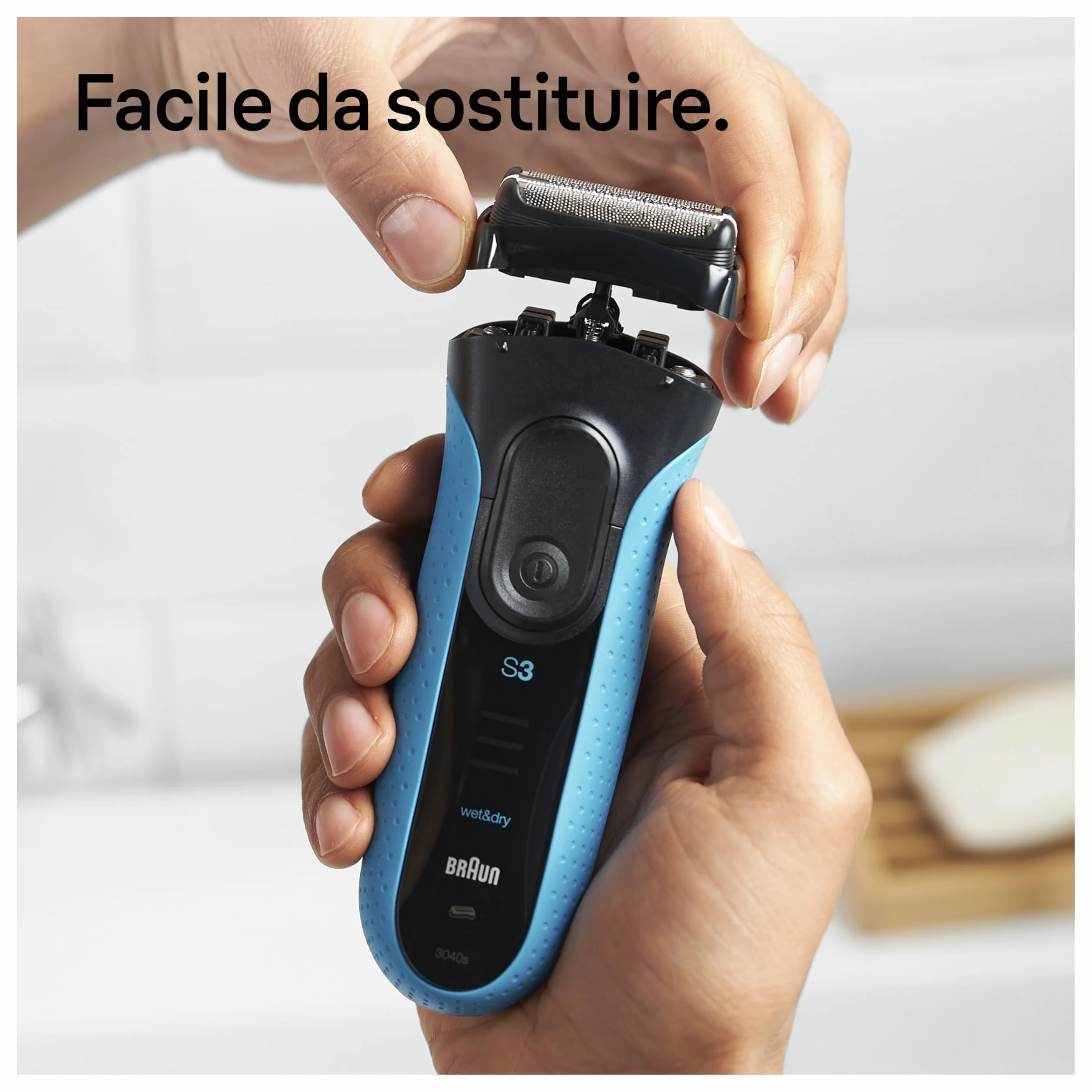 Braun Serie 3 Testina ORIGINALE Per Rasoio Elettrico Barba, Compatibile 32B ProSkin