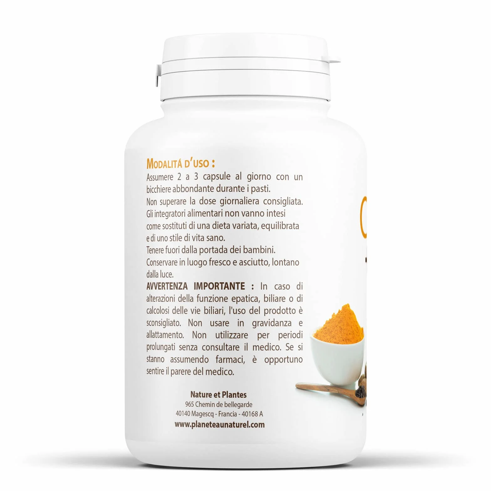 Curcuma Bio Pepe Nero Bio 300 mg 200 capsule Vegetali