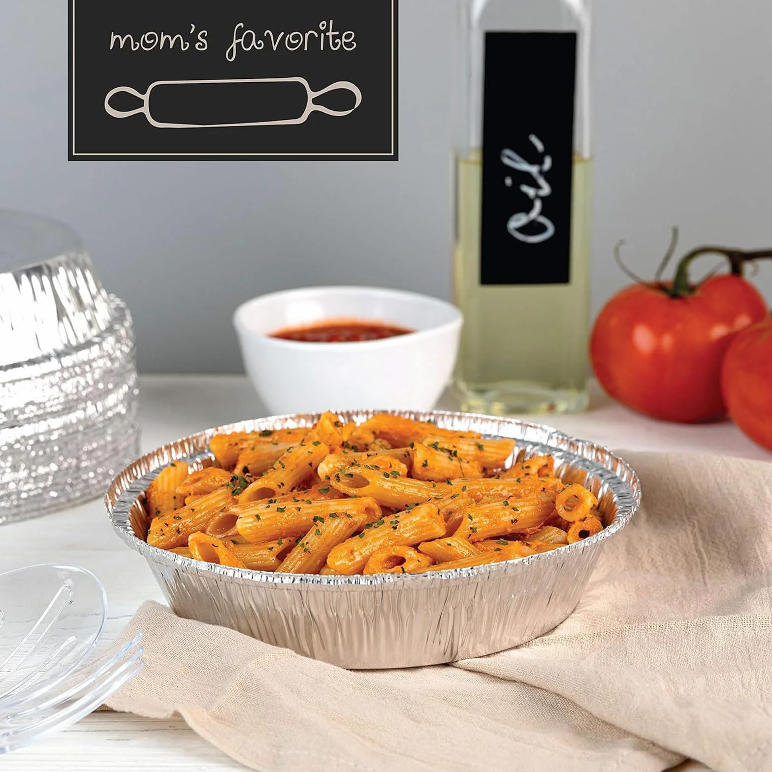 50 Pezzi Vaschette Rotonde Monouso, Contenitori in Alluminio Usa e Getta, Teglie per Cottura, Cottura a Vapore e Cucina (7 Pollici)