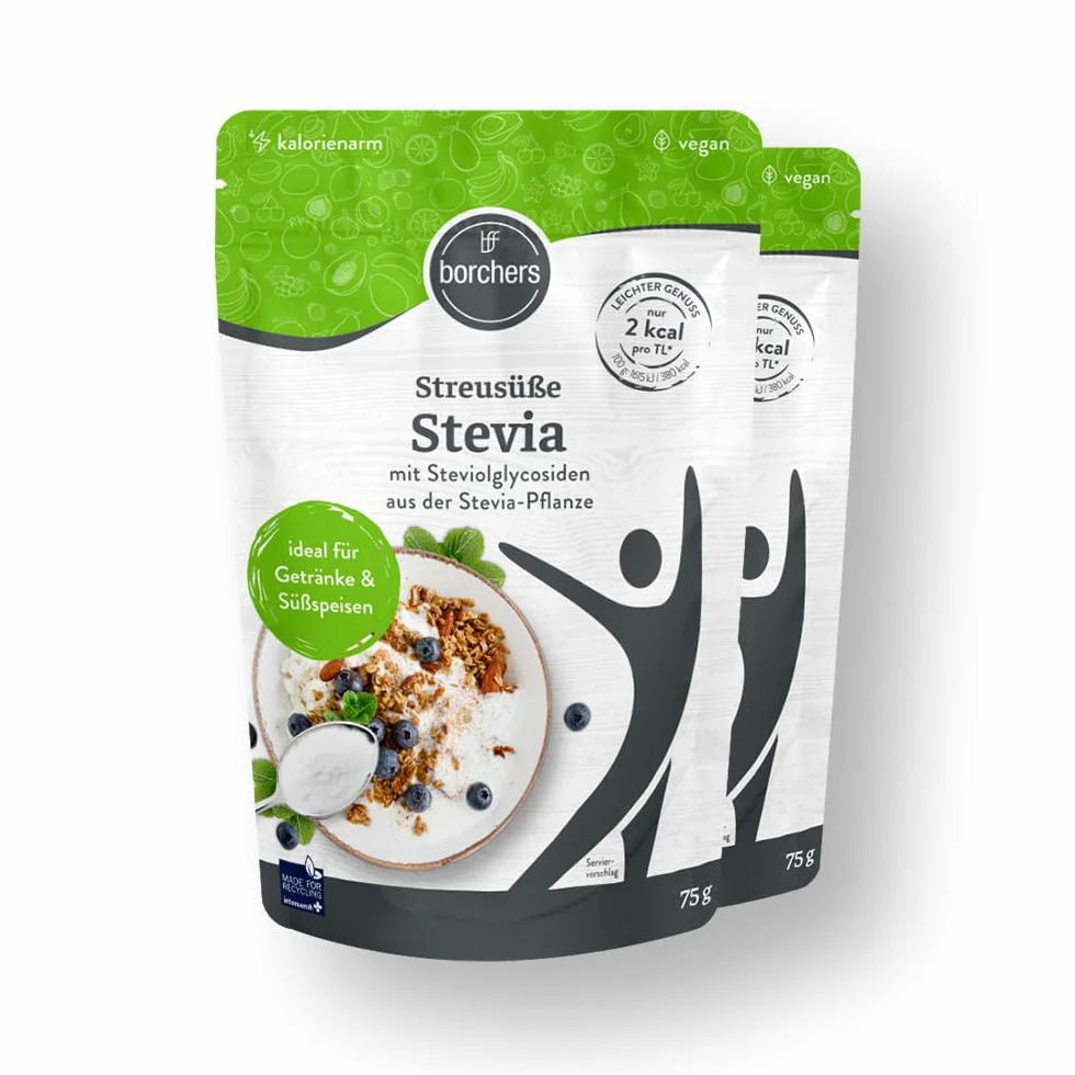 Borchers Stevia Streusüße 75 g Kalorienarm Rebaudiosid A