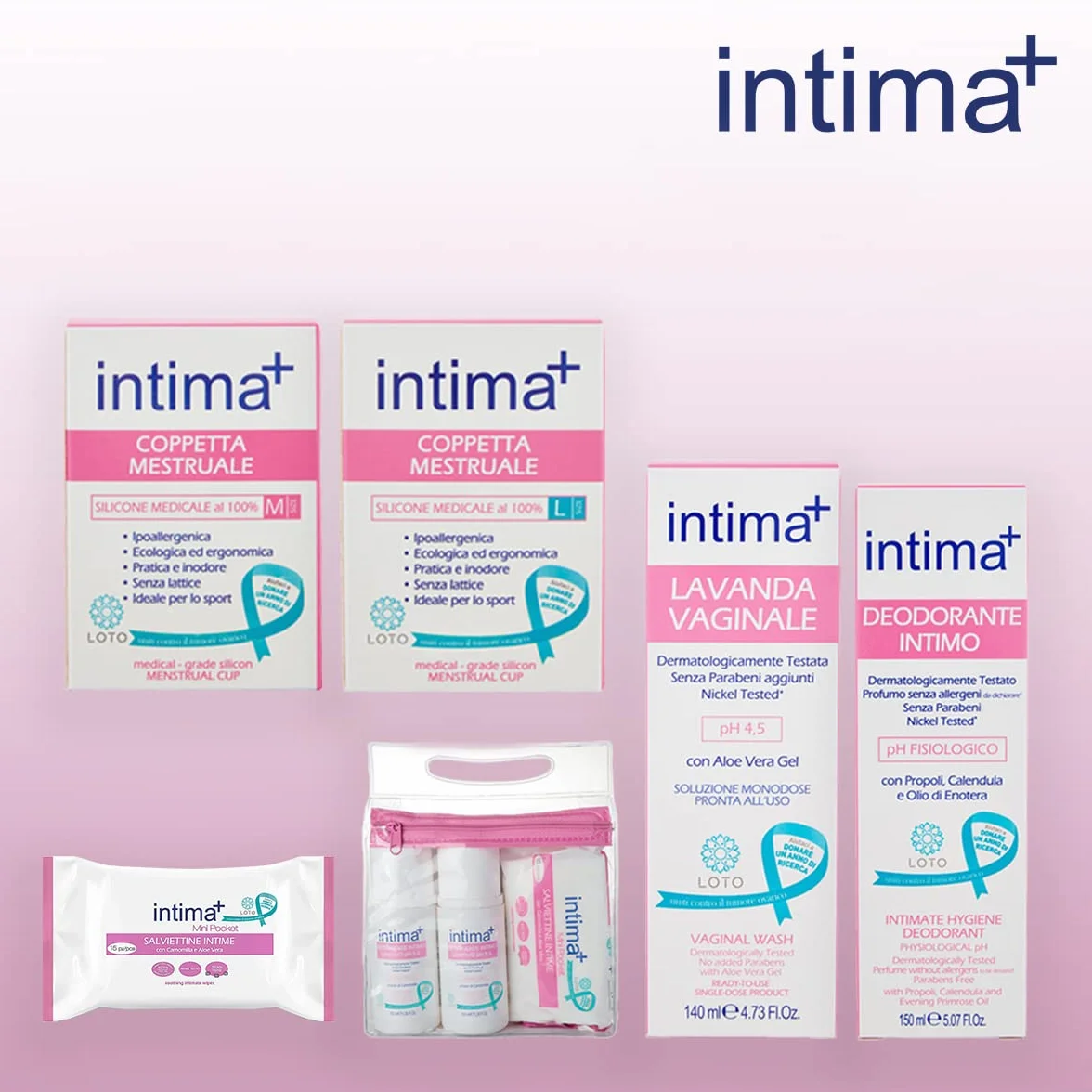 Salviettine Intime Dermasensitive intima⁺ con Camomilla e Aloe Vera 15 pz