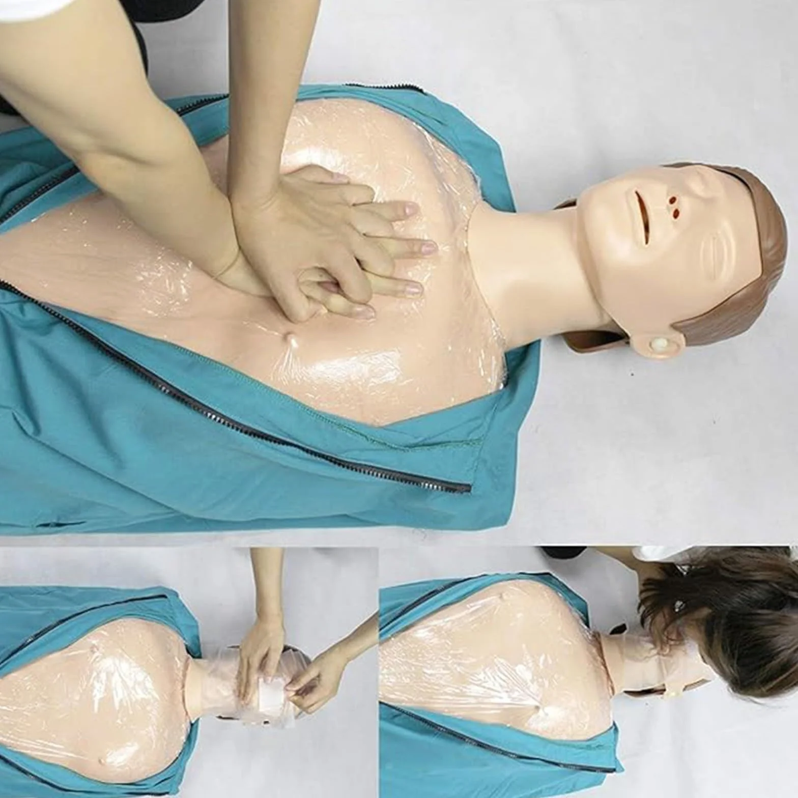 Manichino per RCP per adulti, addestramento rianimazione cardiopolmonare, corpo in gomma, modello umano ventilazione artificiale