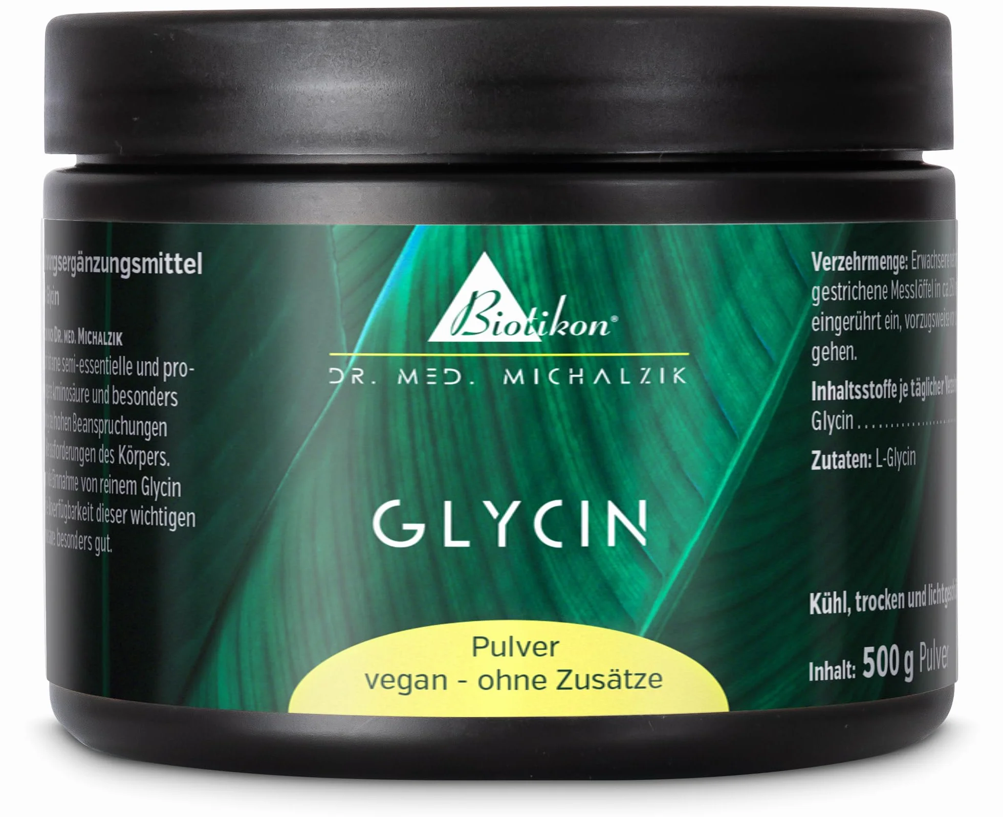 Polvere di glicina secondo Dr. med. Michalzik priva di additivi di BIOTIKON®
