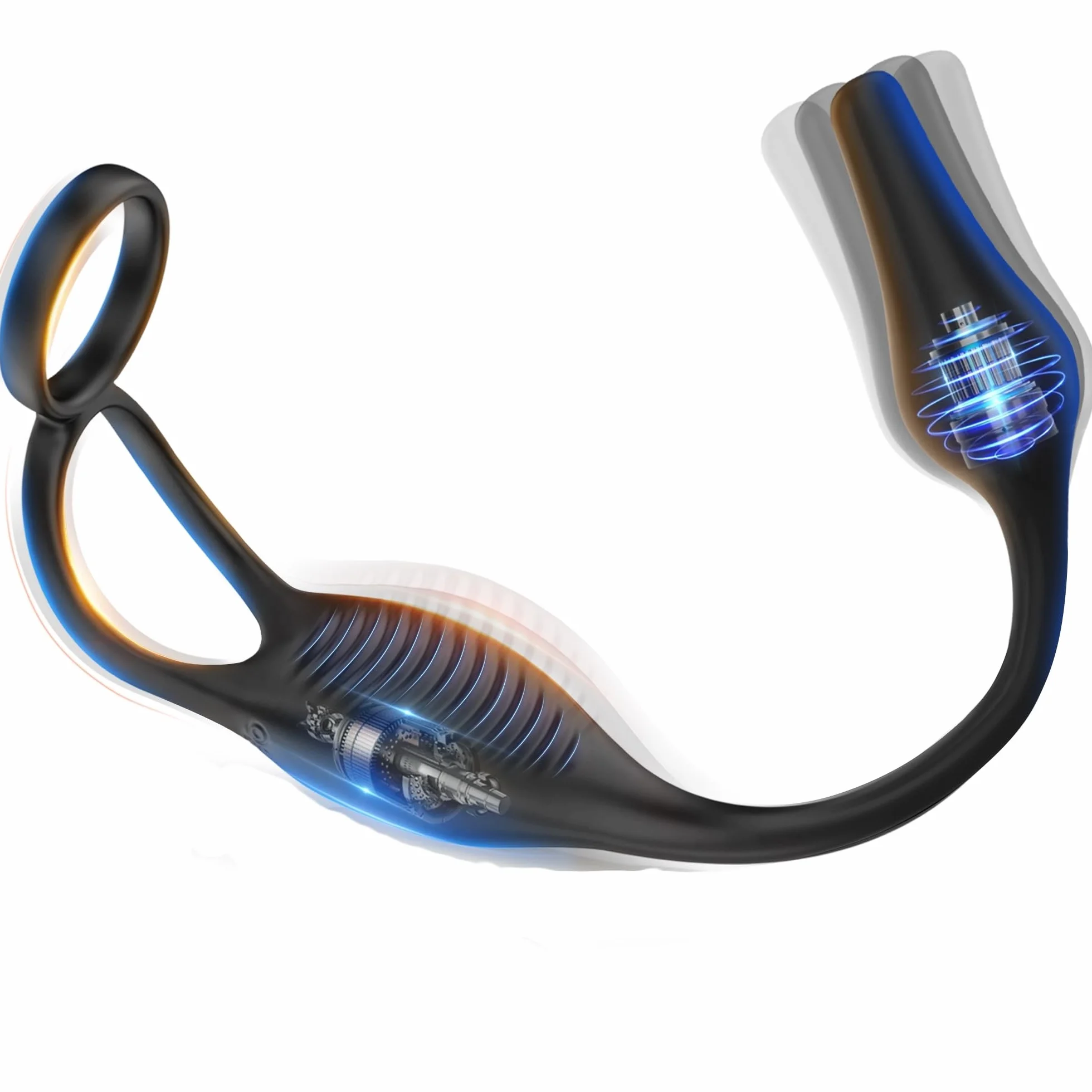 Vibratore Anale con Anello per Pene Sex Toy, Anal Plug Vibratoreper Uomo Professionale, Sex Toys Uomo Massaggiatore Prostatico Stimolatore Prostata per Lui con 7 Modalità Plug Analesex Toy