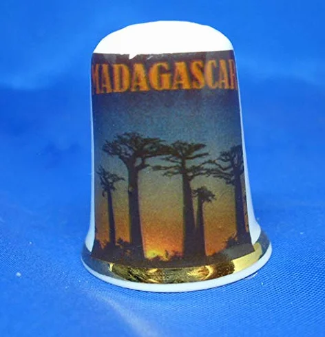 Birchcroft - Ditale da Collezione in Porcellana, Motivo: Madagascar