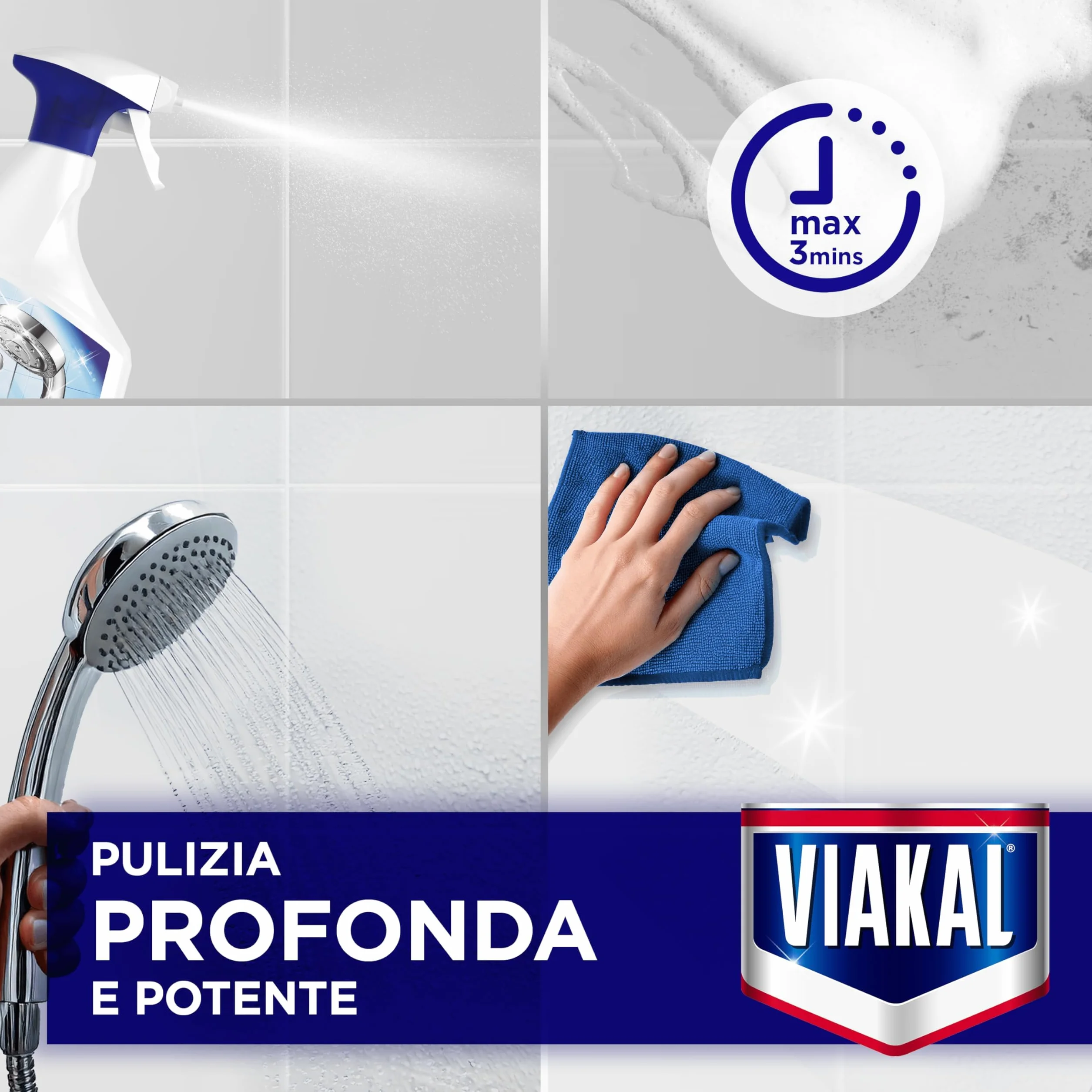 Viakal Classico Spray Anticalcare 4x800ml Anti-gocce