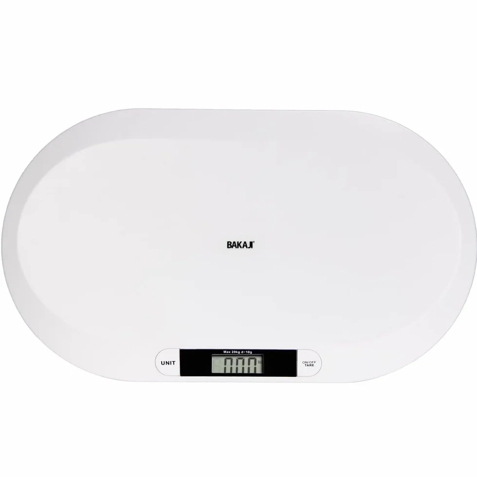 Bilancia Elettronica Pesa Bambini Neonati 20 kg LCD Display Digitale Bianco 55 cm