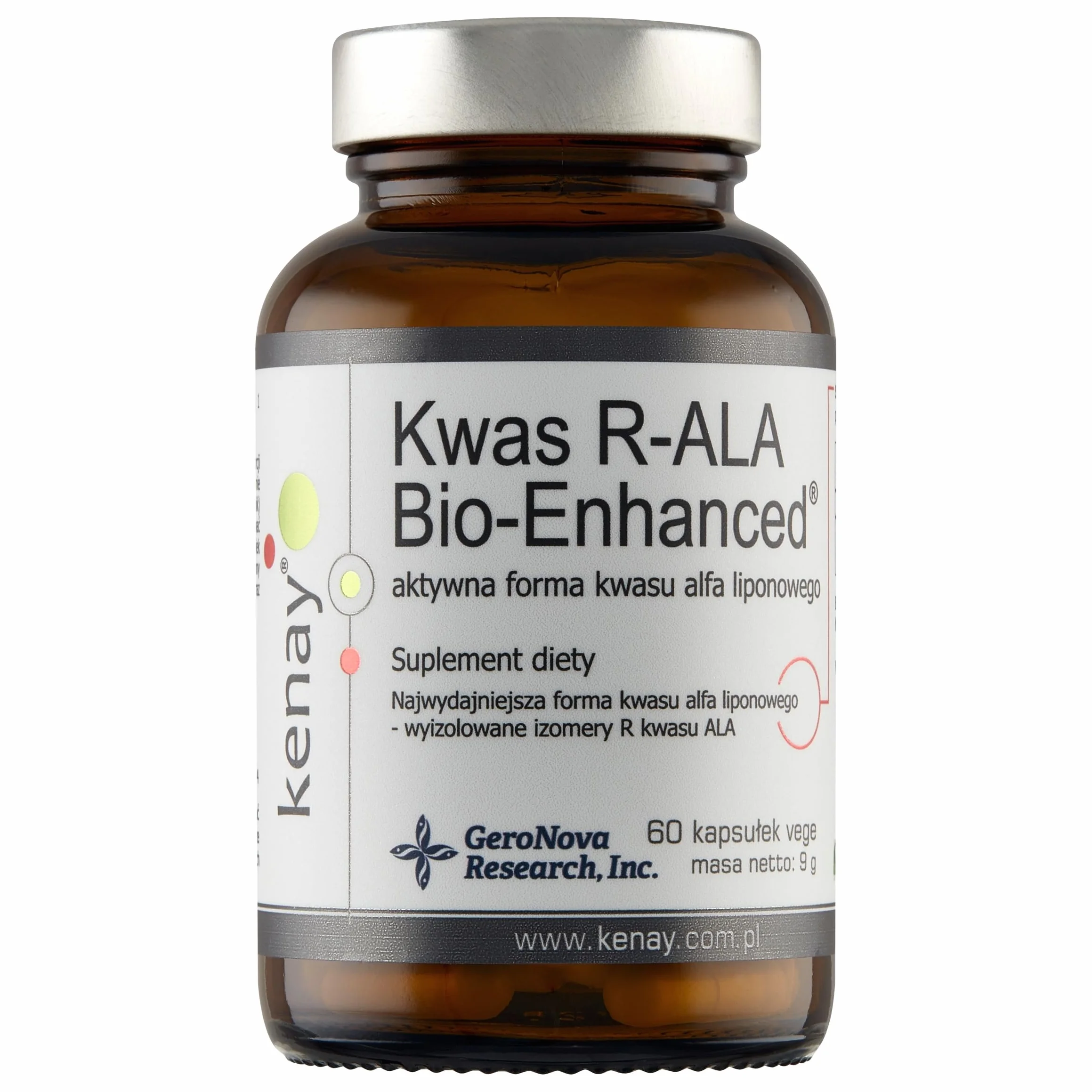 R-ALA Bio-Enhanced 60 kapsułek KenayAG kwas alfa lipoiczny