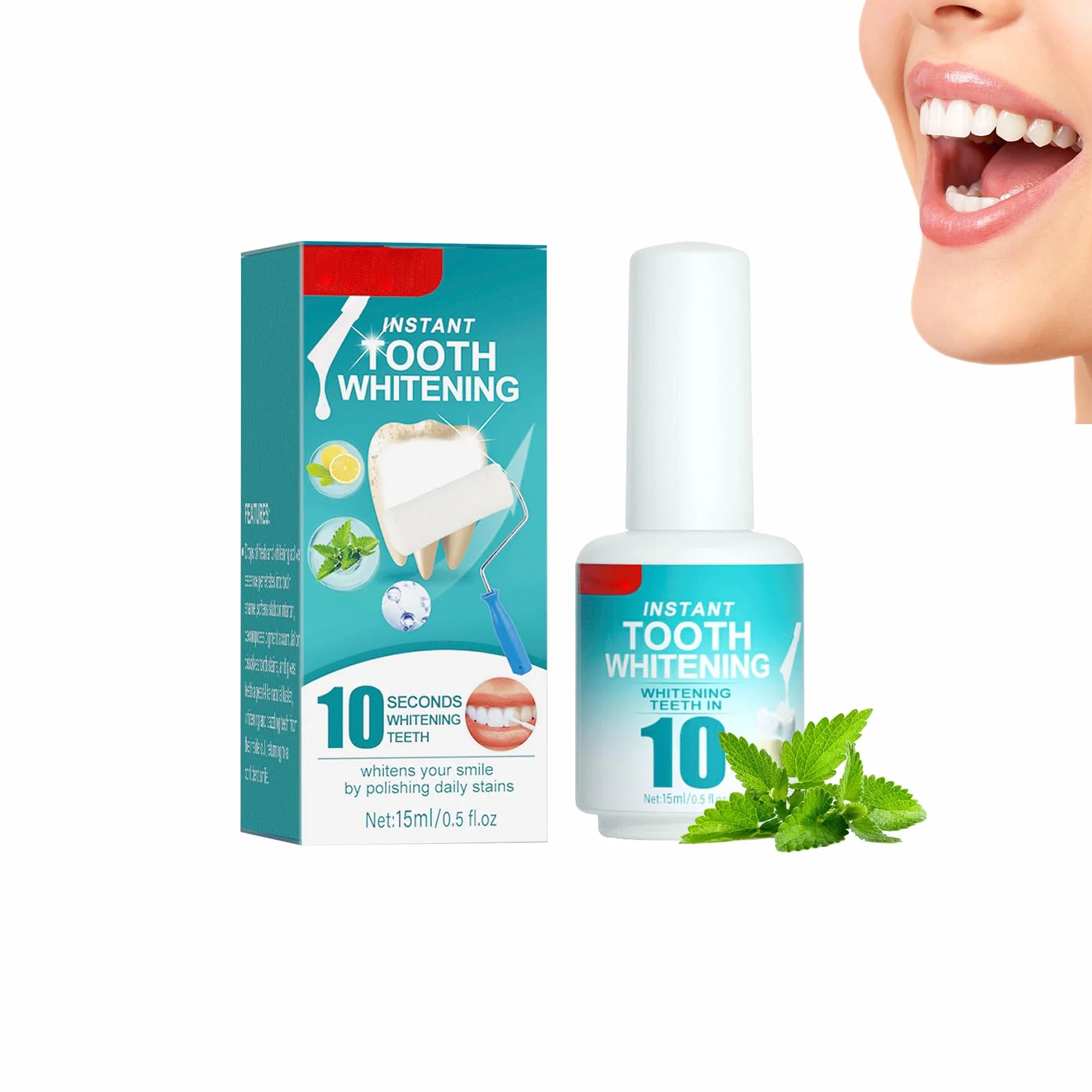 Vernice Sbiancante per Denti, Gel Sbiancante, Smalto Bianco per Denti Sensibili