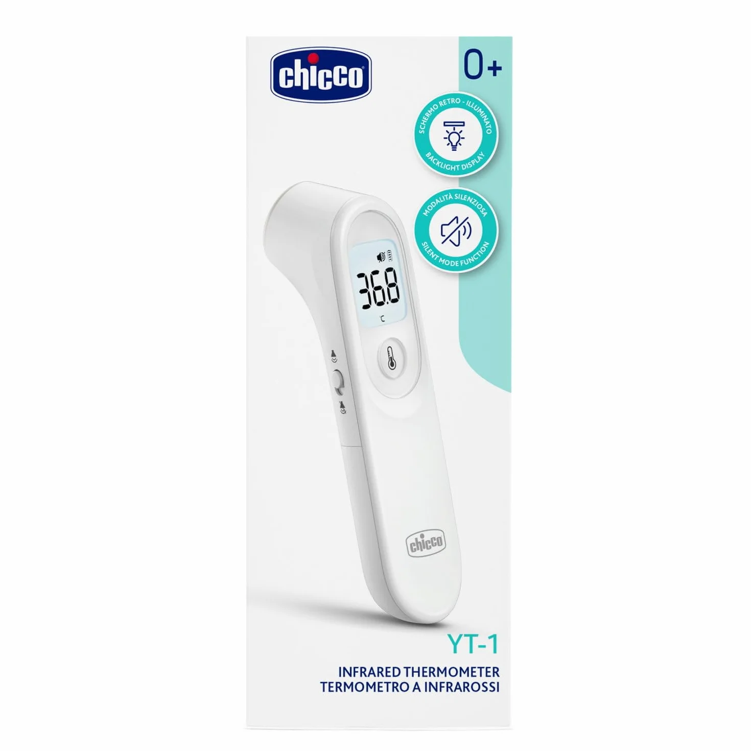 Chicco Termometro a Infrarossi YT-1 con Schermo Retroilluminato e Segnale Vibrante