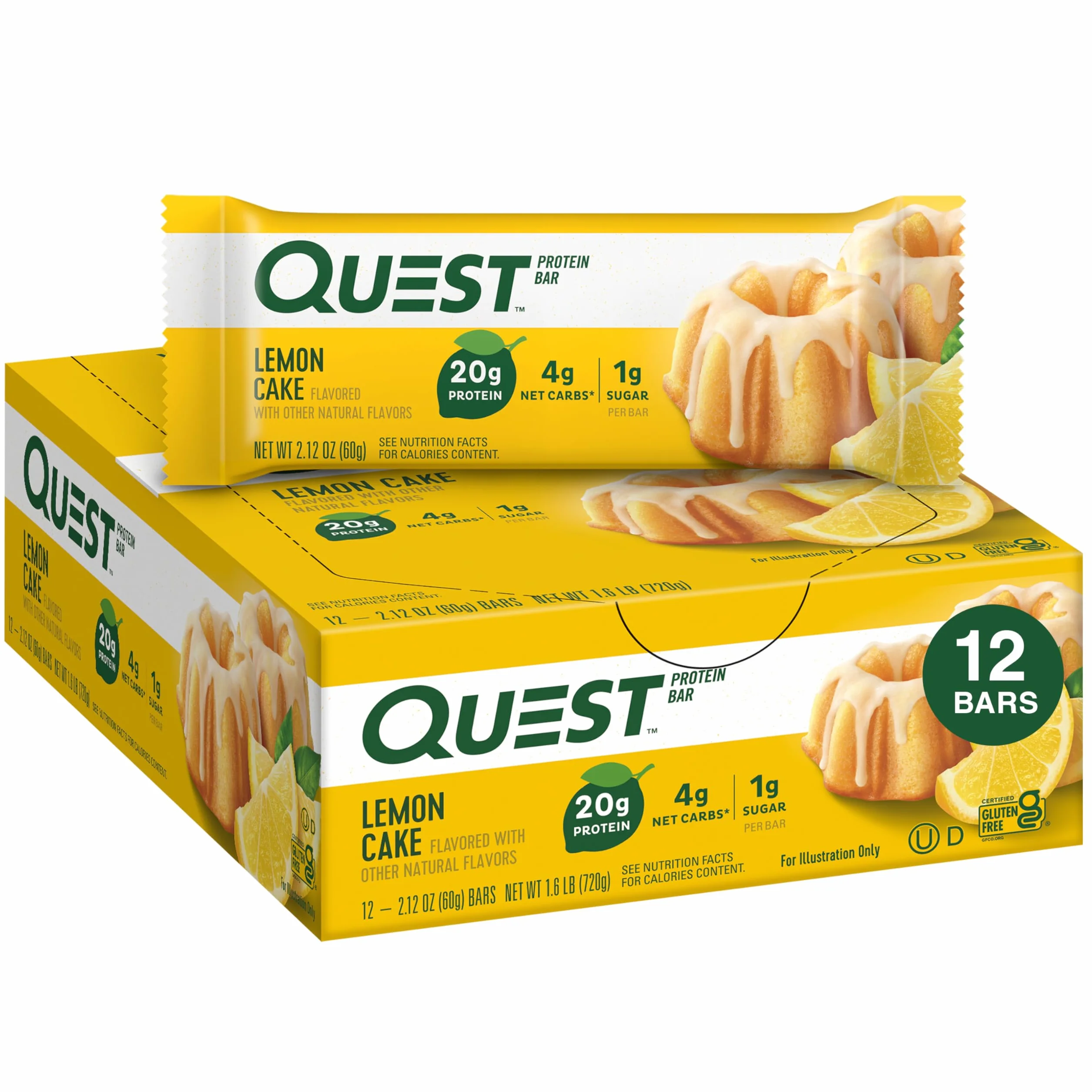 Quest Bar Lemon Cake 12/box