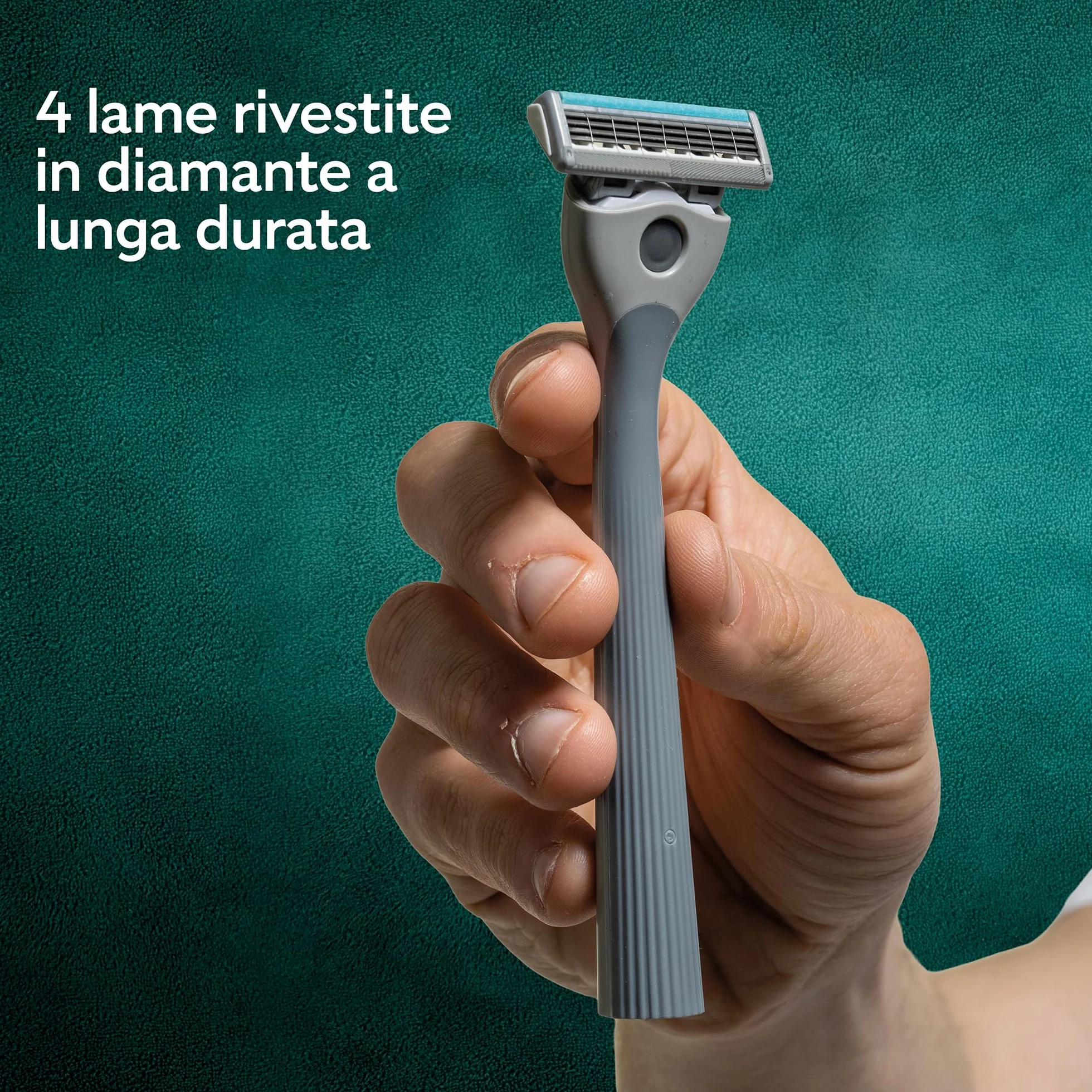 Wilkinson Sword Quattro, set di ricariche, 4 lame rivestite in diamante, 8 ricariche