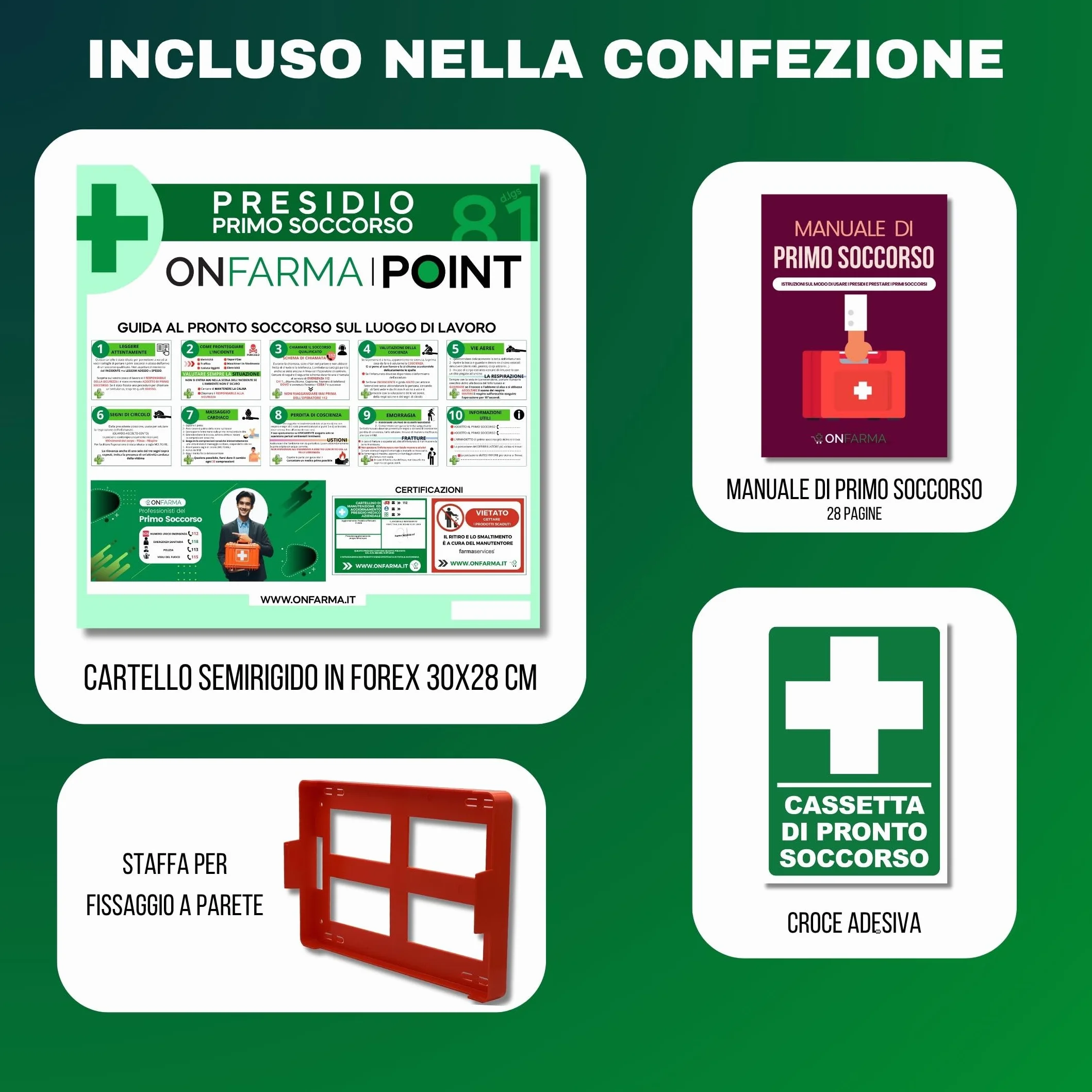 CASSETTA PRONTO SOCCORSO KIT MEDICAZIONE DM 388 AB per aziende