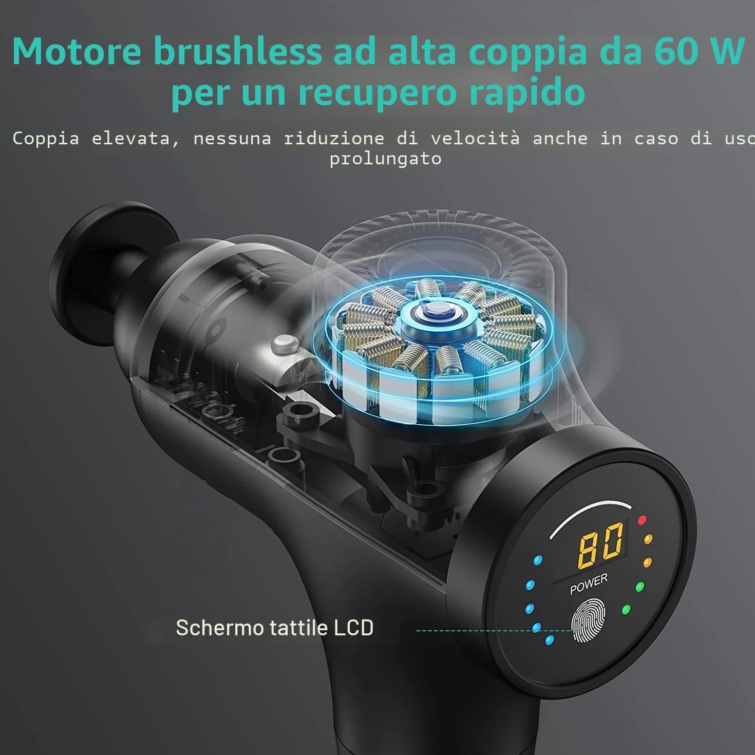 Mebak 3 Pistola Massaggio Muscolare Professionale Pistola Massaggiante Massage Gun Tessuto Profondo Corpo Sollievo Dolore Elettrico Silenzioso Massaggiatore 3200RPM 7 Testa 5 Velocità 12mm Ampiezza