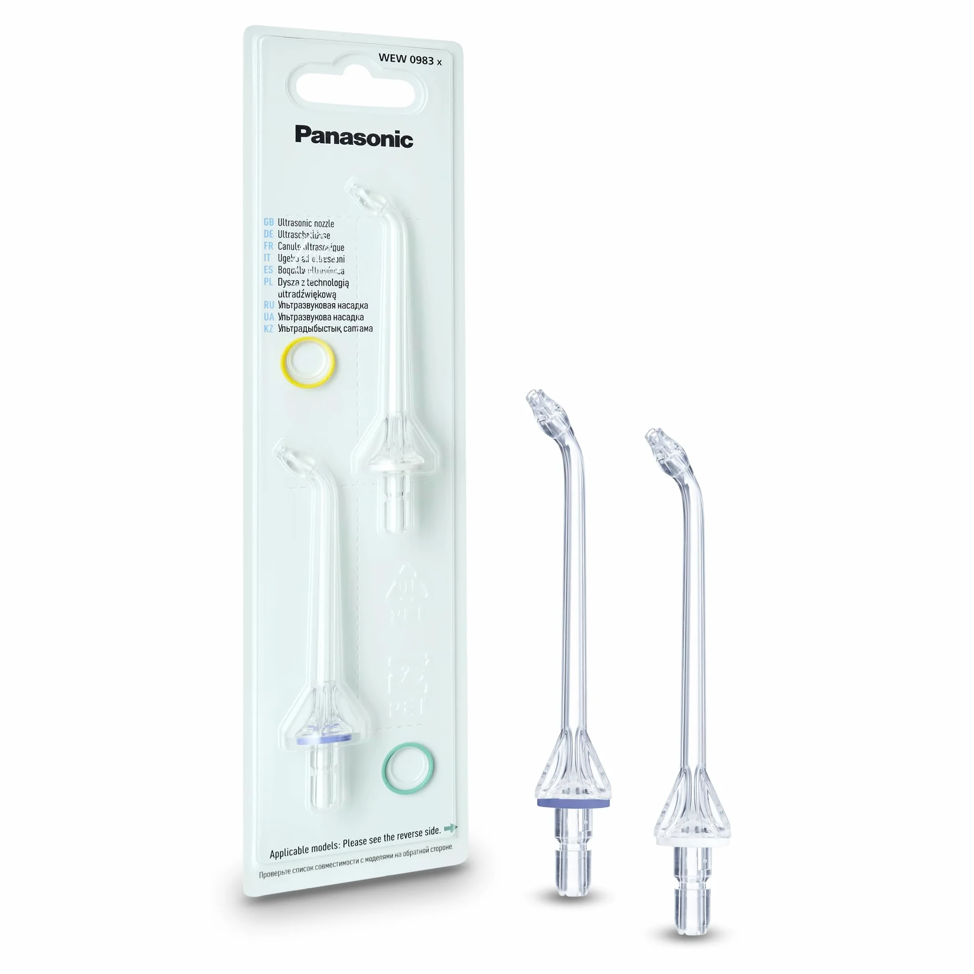 Panasonic WEW0983X503 Beccuccio di Ricambio per Irrigatore Orale EW1511W503, Confezione da 2 Pezzi, Trasparente