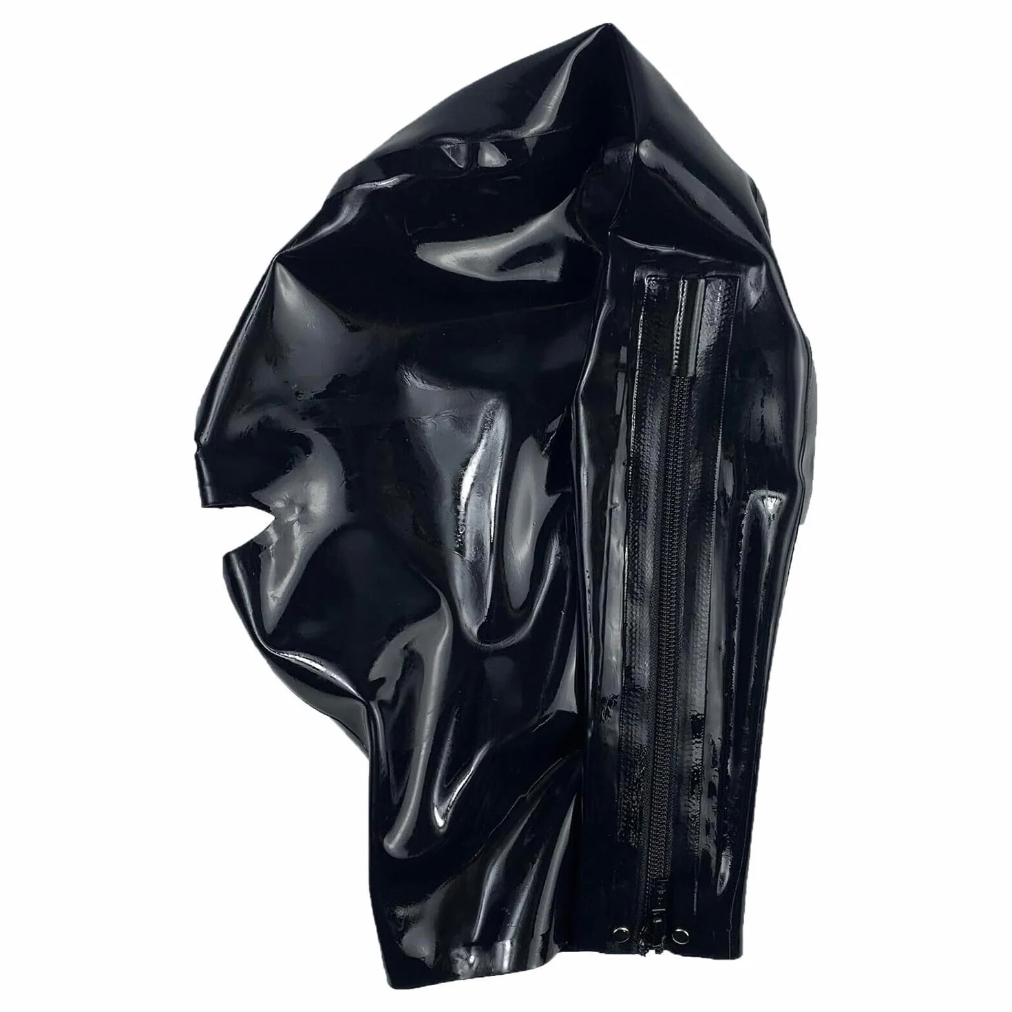 Lattice Testa Coperchio Nero Maschera Viso Latex Cappuccio Cosplay Party